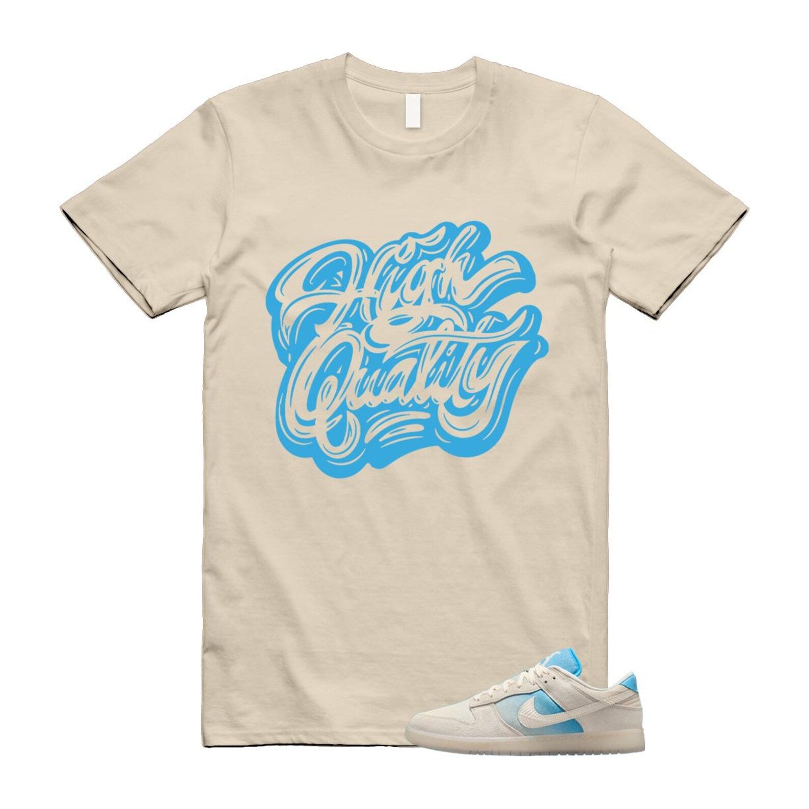 Dunk LA Sail Pale Ivory Baltic Blue SE T Shirt Match HIGH HQ3621-133 T-Shirt, Sneaker Match Tee