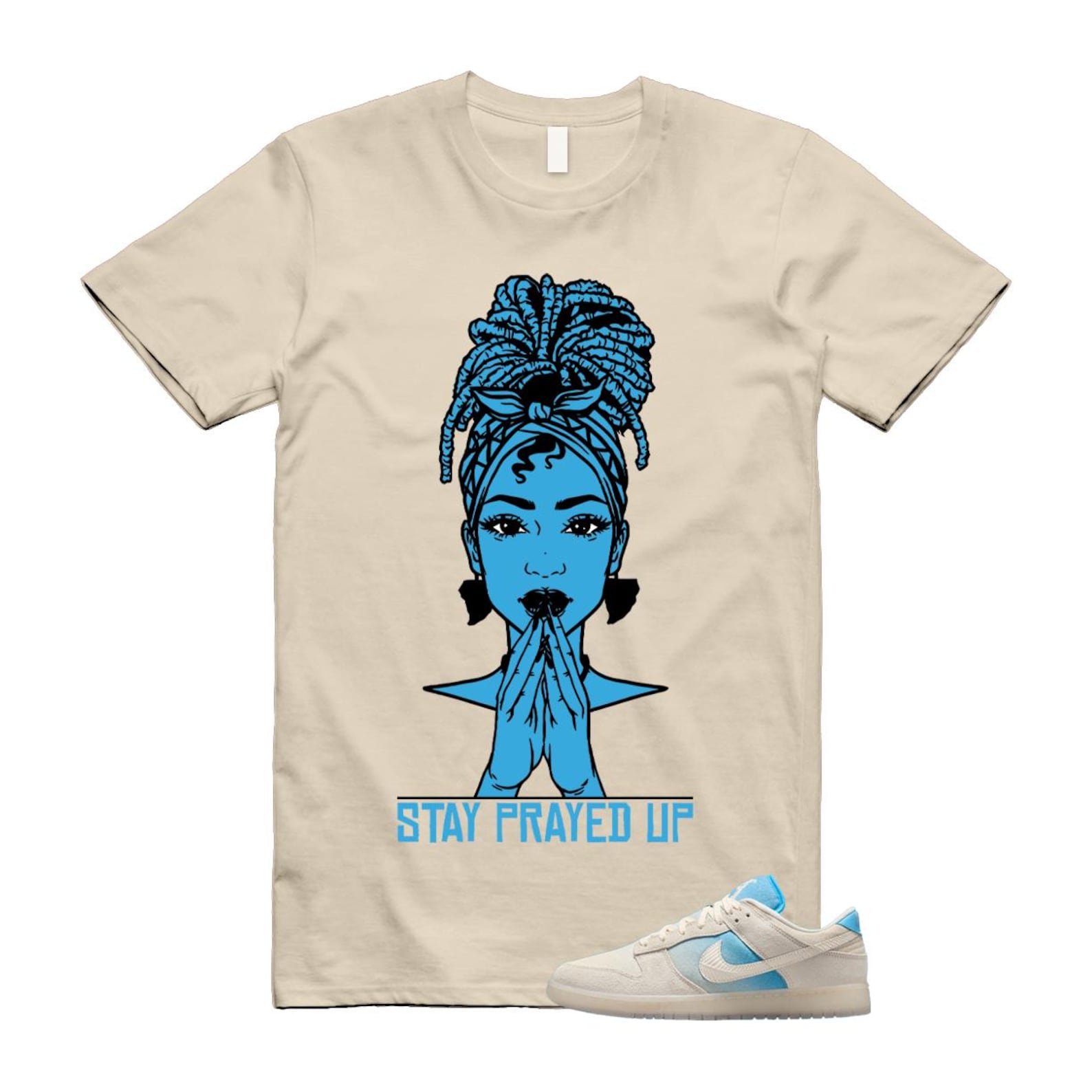 Dunk LA Sail Pale Ivory Baltic Blue SE T Shirt Match PRAY HQ3621-133 T-Shirt, Sneaker Match Tee
