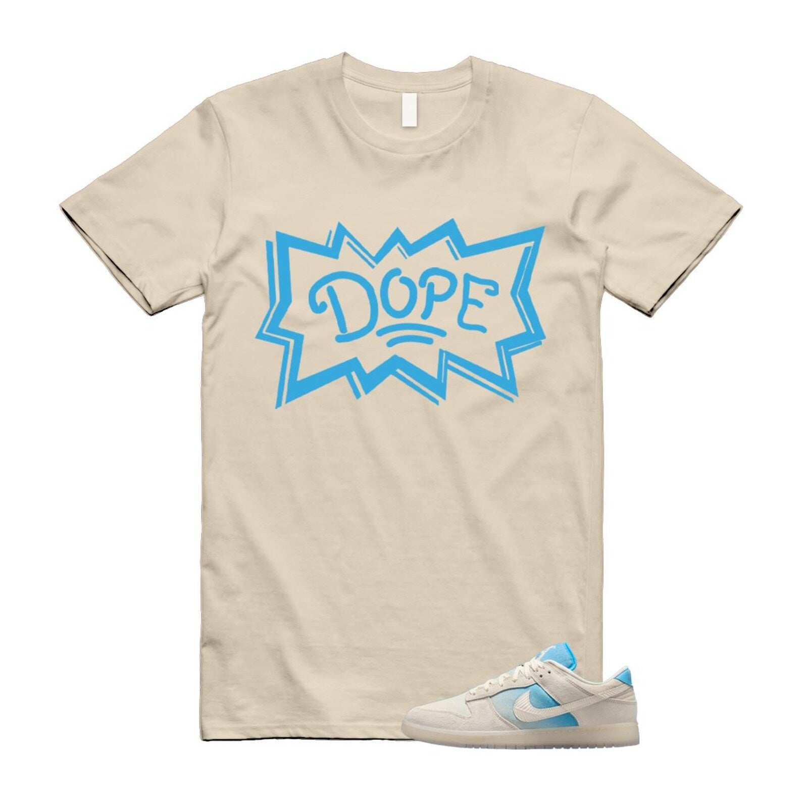 Dunk LA Sail Pale Ivory Baltic Blue SE T Shirt Match DOPE HQ3621-133 T-Shirt, Sneaker Match Tee