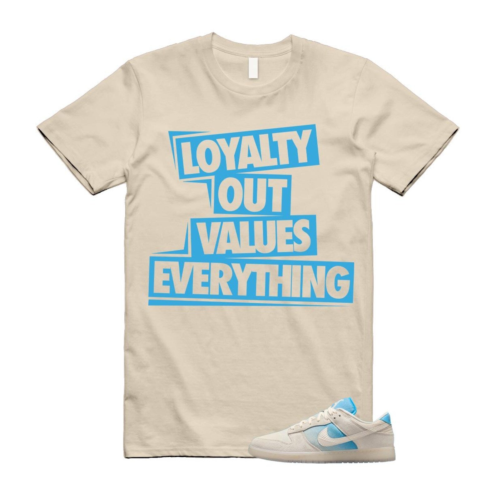 Dunk LA Sail Pale Ivory Baltic Blue SE T Shirt Match LOVE HQ3621-133 T-Shirt, Sneaker Match Tee