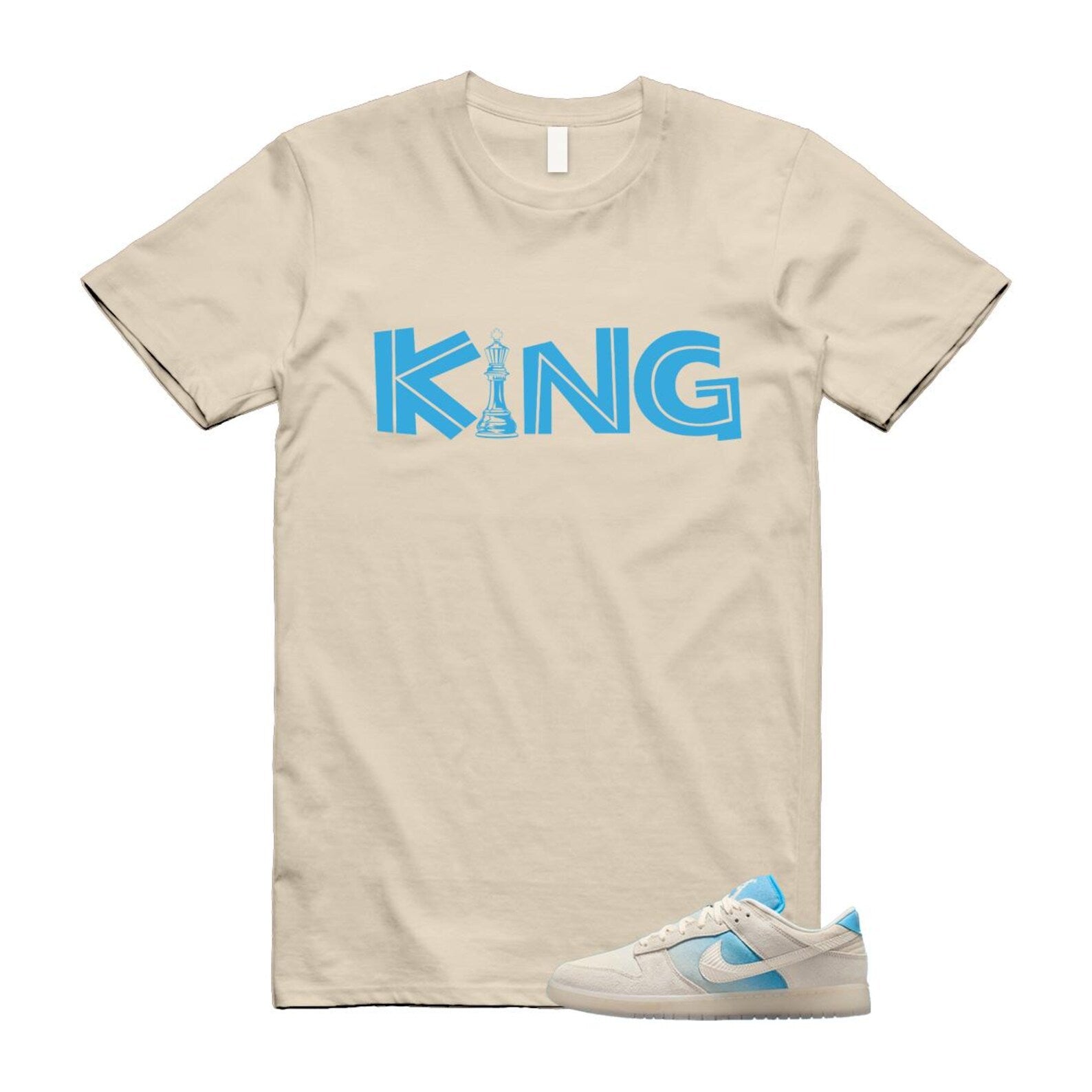 Dunk LA Sail Pale Ivory Baltic Blue SE T Shirt Match KING HQ3621-133 T-Shirt, Sneaker Match Tee