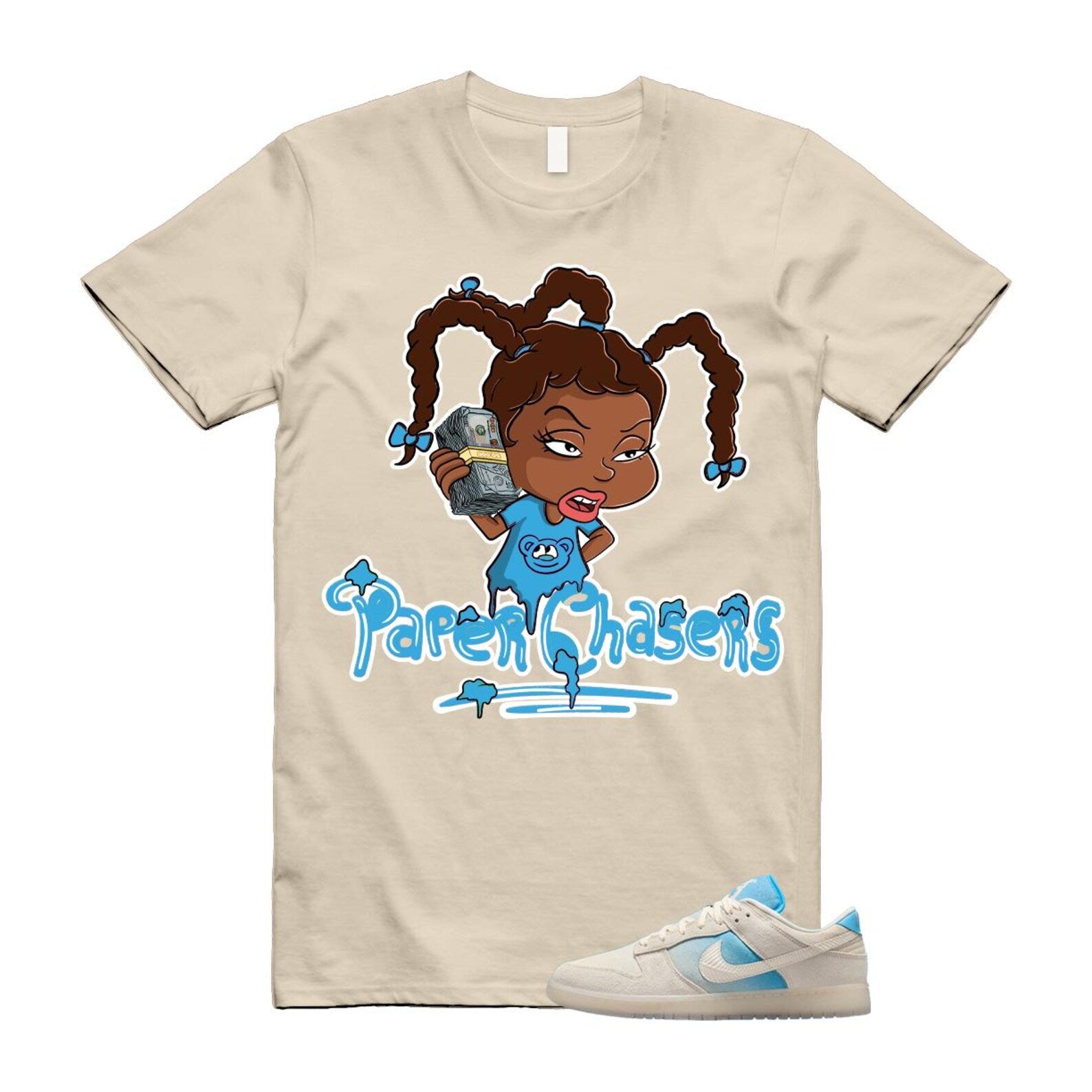 Dunk LA Sail Pale Ivory Baltic Blue SE T Shirt Match PC HQ3621-133 T-Shirt, Sneaker Match Tee