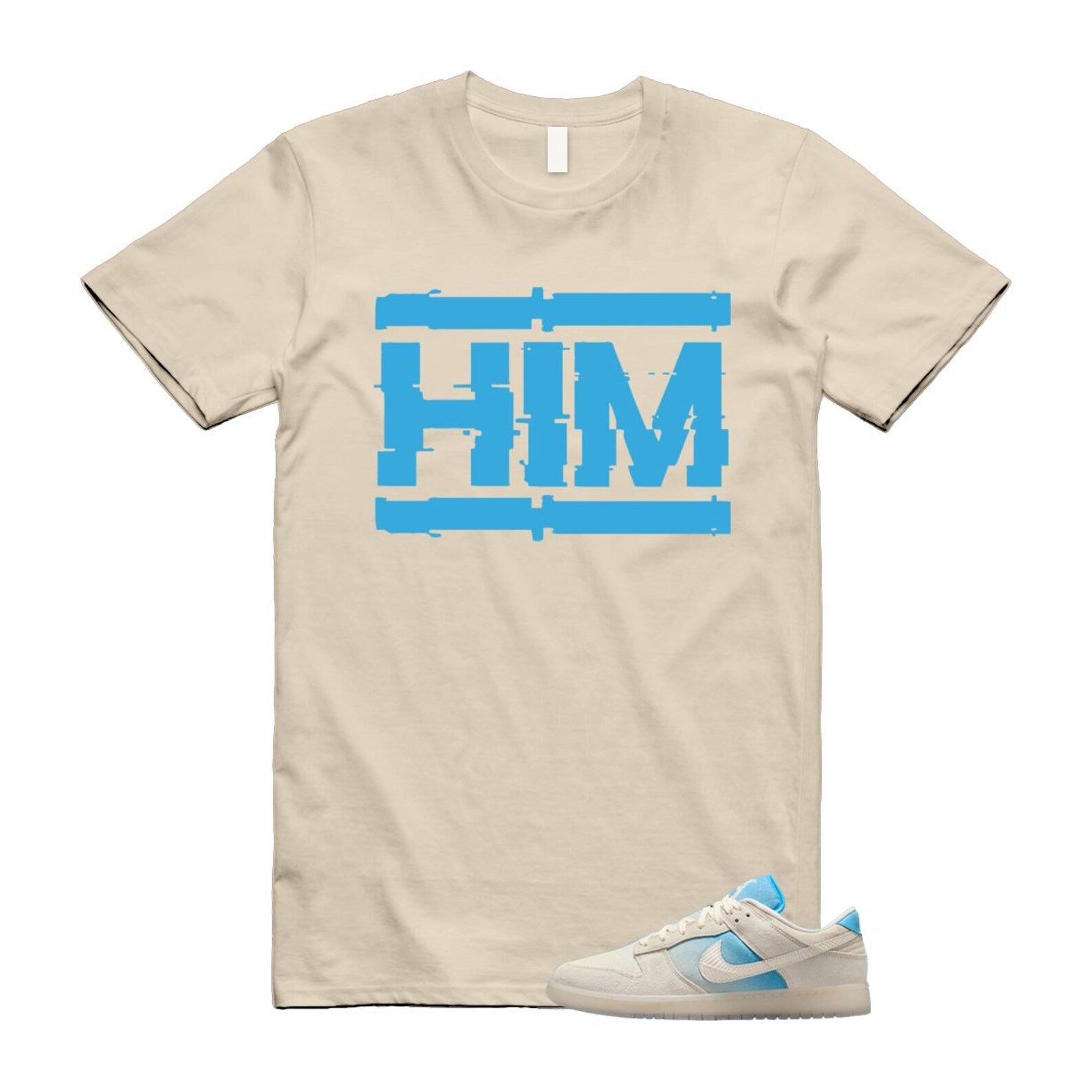 Dunk LA Sail Pale Ivory Baltic Blue SE T Shirt Match HIM HQ3621-133 T-Shirt, Sneaker Match Tee