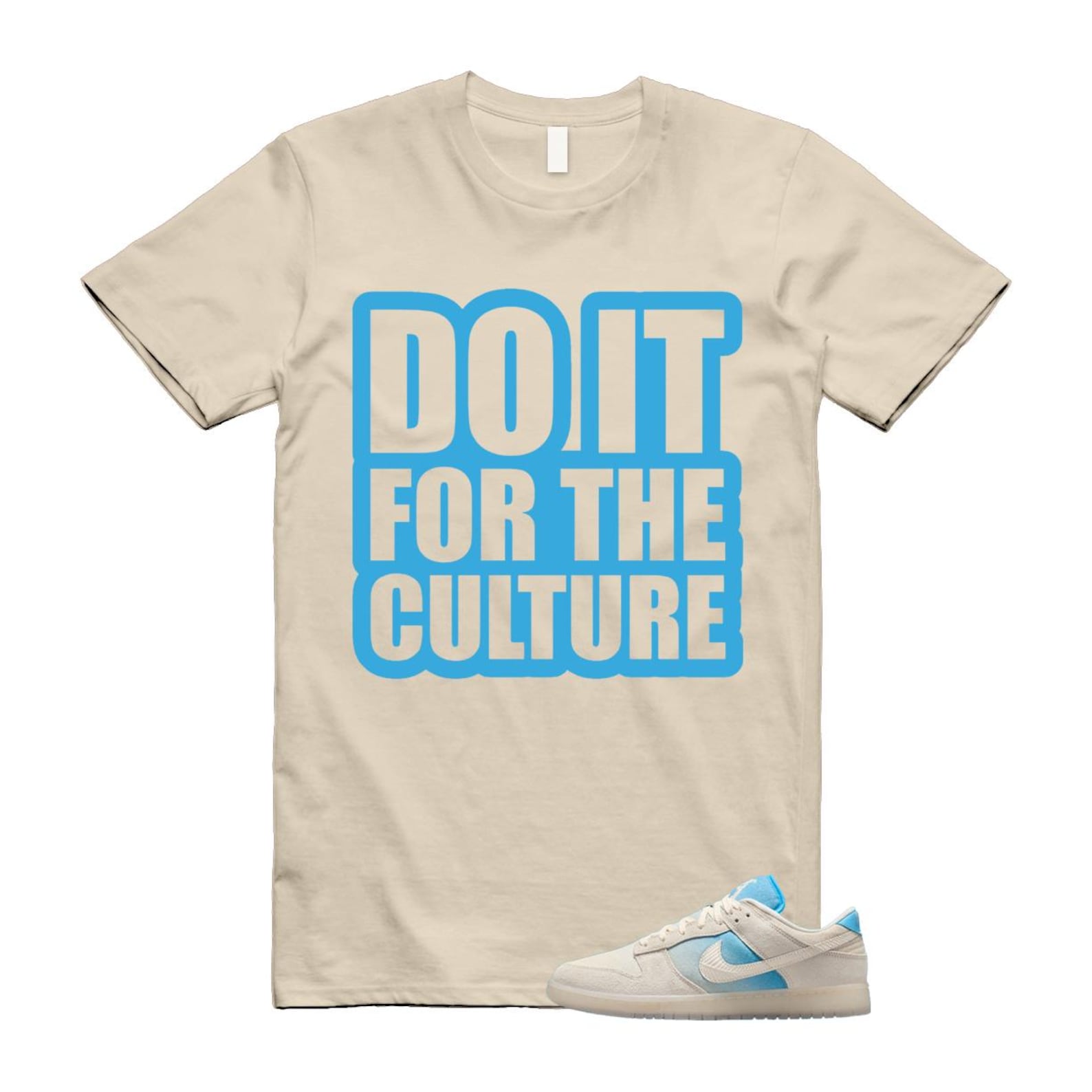 Dunk LA Sail Pale Ivory Baltic Blue SE T Shirt Match CULTURE HQ3621-133 T-Shirt, Sneaker Match Tee