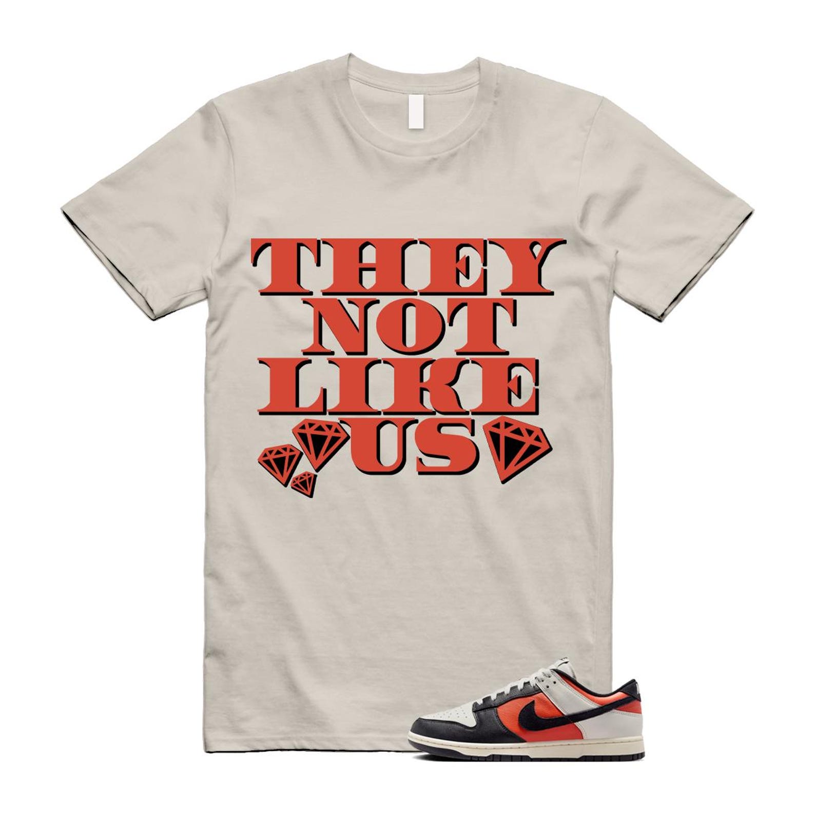 Dunk Vintage Coral Pale Ivory Phantom Black Low T Shirt Match US2 HQ4988-030 T-Shirt, Sneaker Match Tee