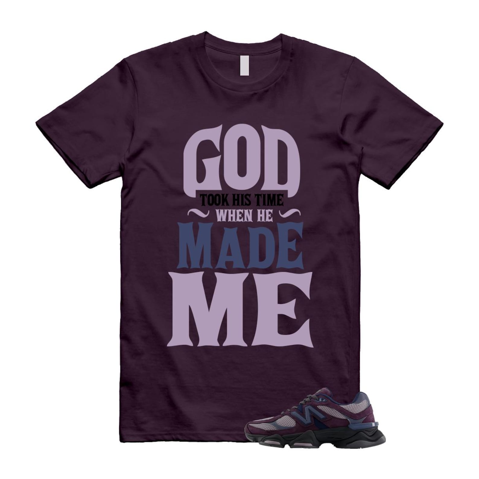 9060 Plum Brown Ice Wine Dark Arctic Grey T Shirt Match GTHT U9060RFC T-Shirt, Sneaker Match Tee