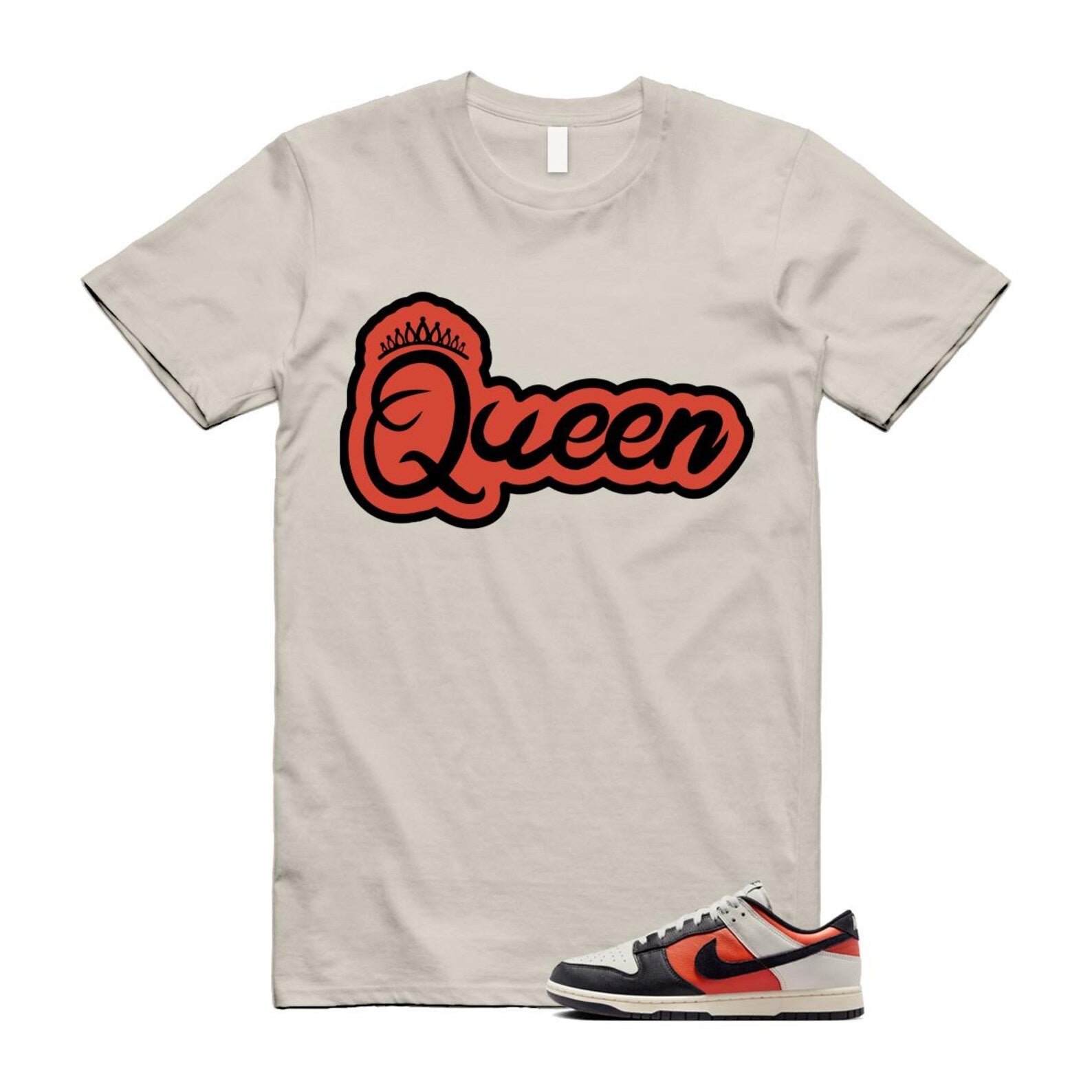Dunk Vintage Coral Pale Ivory Phantom Black Low T Shirt Match Q2 HQ4988-030 T-Shirt, Sneaker Match Tee