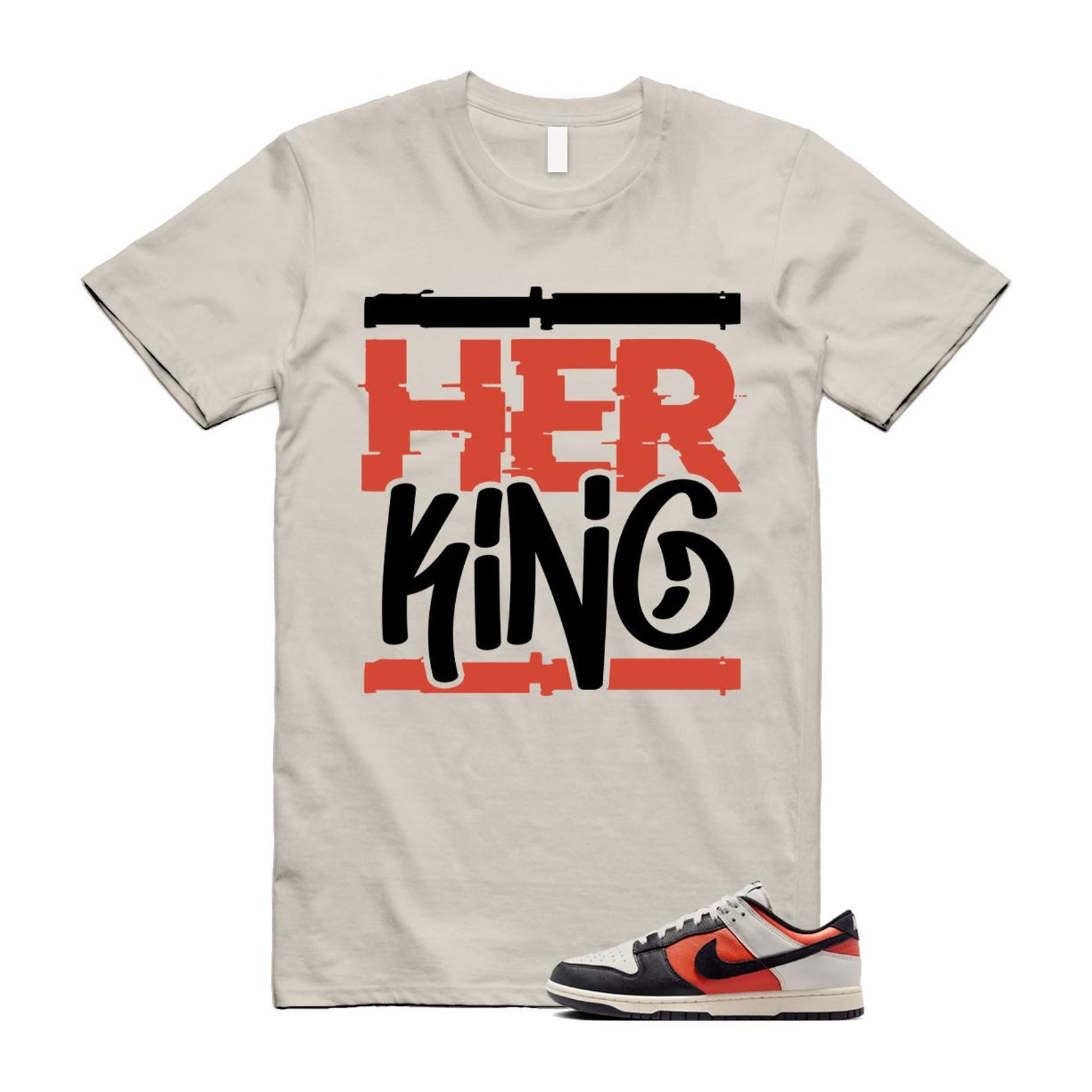 Dunk Vintage Coral Pale Ivory Phantom Black Low T Shirt Match HK HQ4988-030 T-Shirt, Sneaker Match Tee