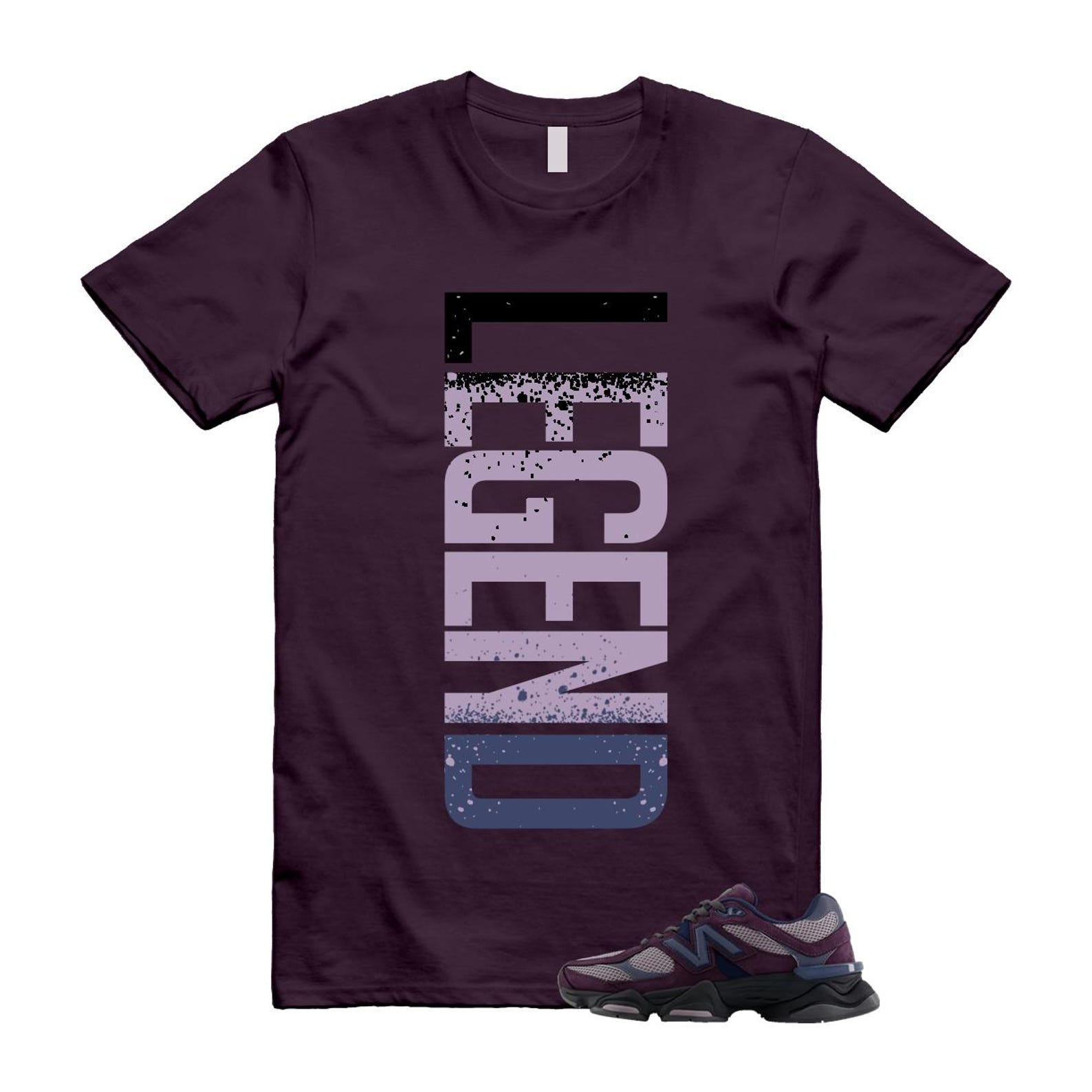 9060 Plum Brown Ice Wine Dark Arctic Grey T Shirt Match LEGEND U9060RFC T-Shirt, Sneaker Match Tee