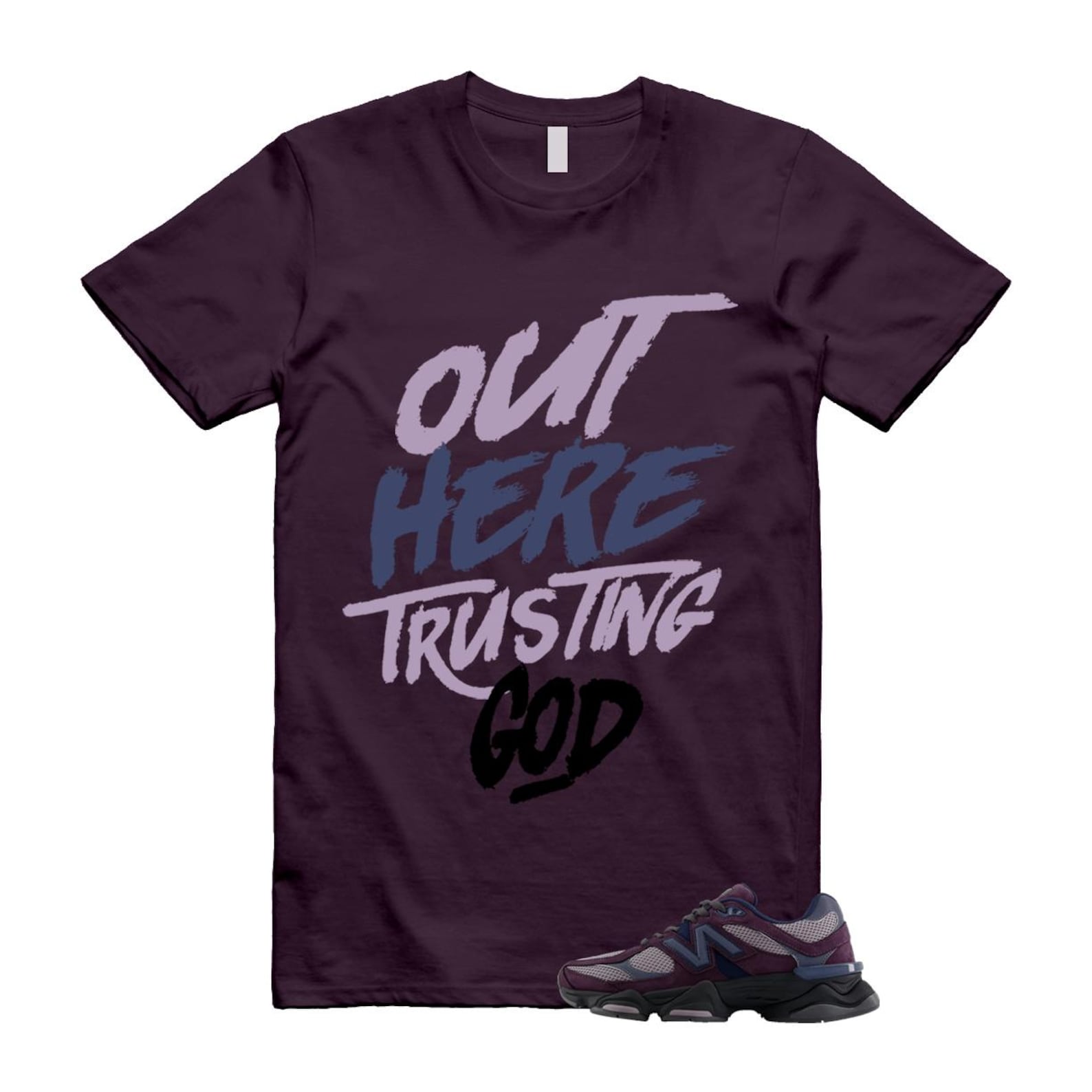 9060 Plum Brown Ice Wine Dark Arctic Grey T Shirt Match TG U9060RFC T-Shirt, Sneaker Match Tee
