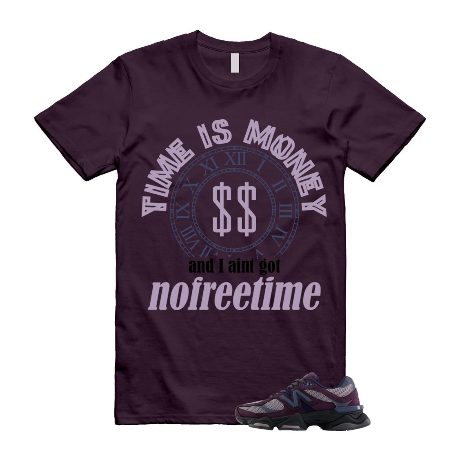 9060 Plum Brown Ice Wine Dark Arctic Grey T Shirt Match FREE U9060RFC T-Shirt, Sneaker Match Tee