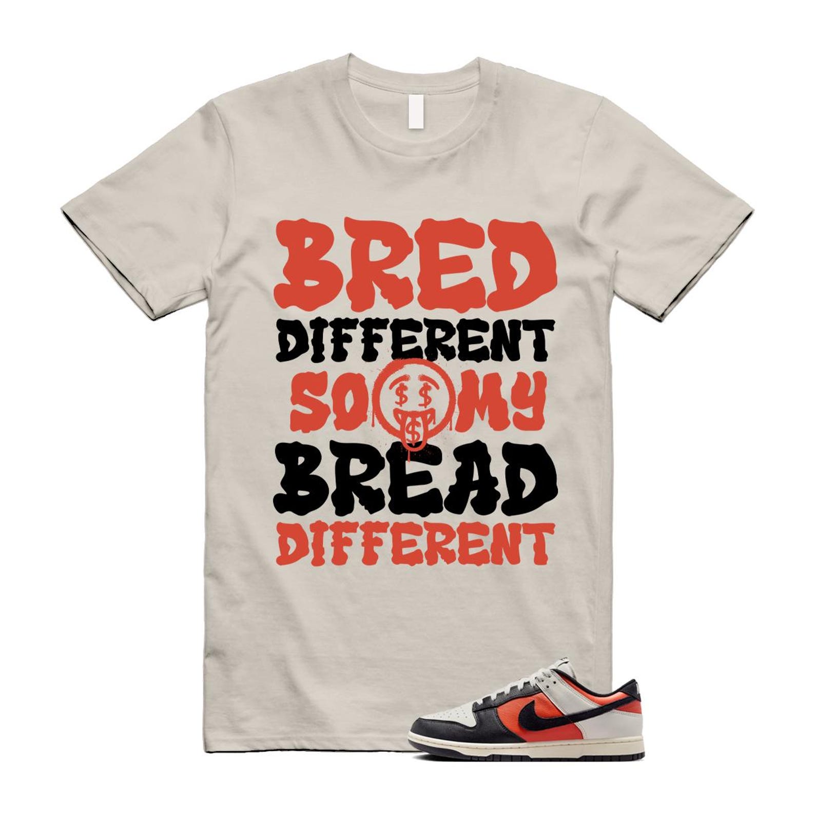 Dunk Vintage Coral Pale Ivory Phantom Black Low T Shirt Match BDBD HQ4988-030 T-Shirt, Sneaker Match Tee