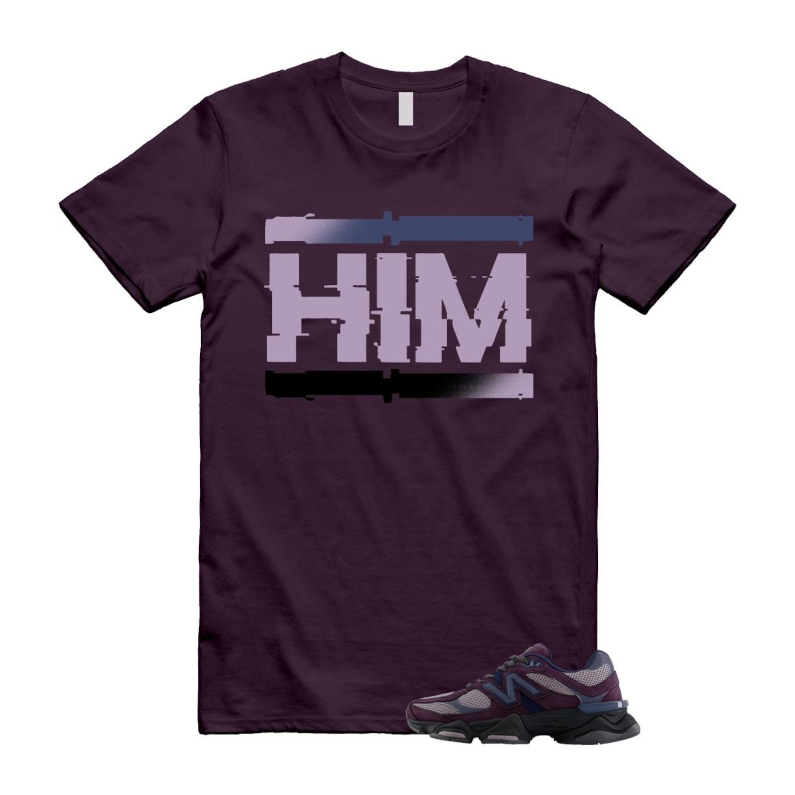 9060 Plum Brown Ice Wine Dark Arctic Grey T Shirt Match HIM U9060RFC T-Shirt, Sneaker Match Tee