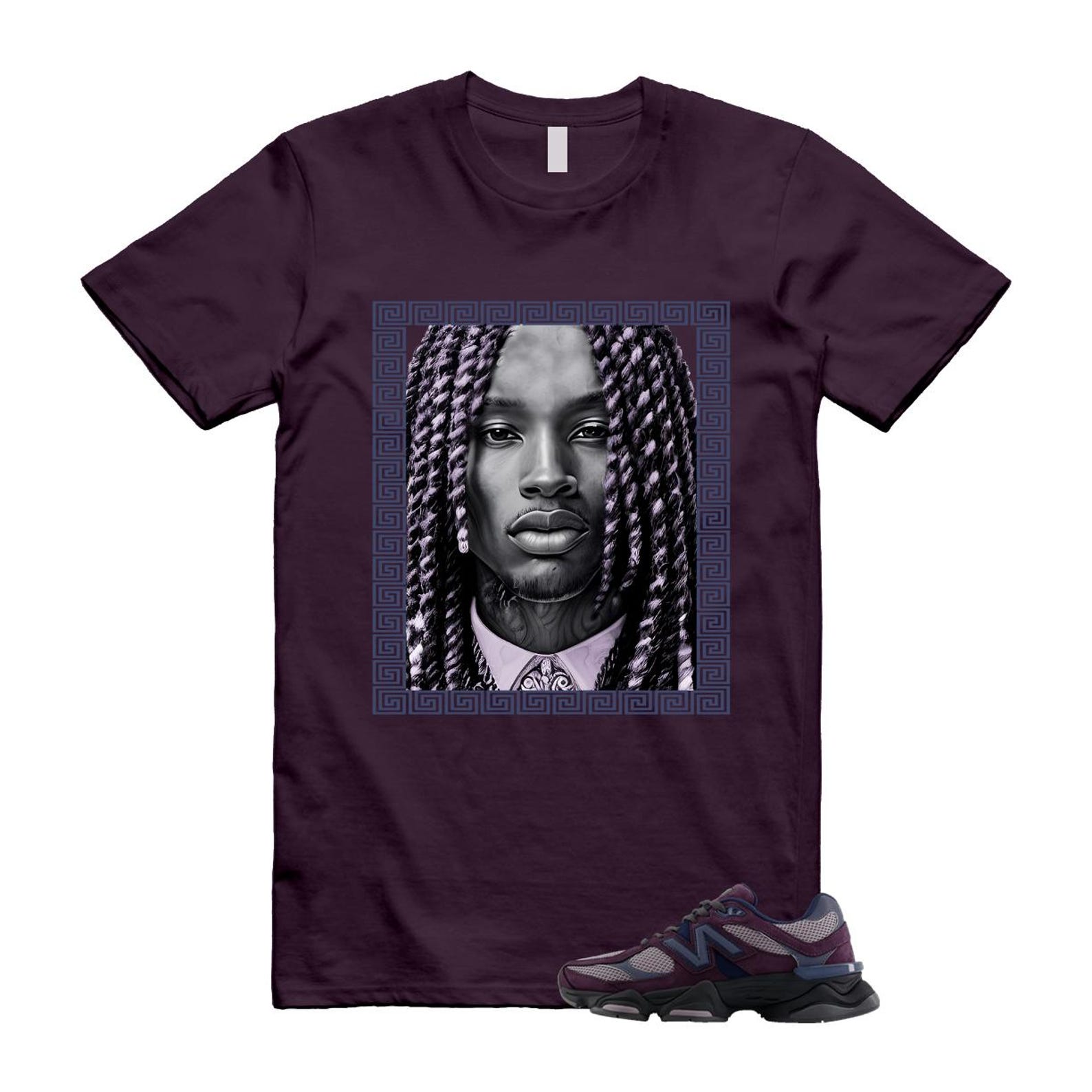 9060 Plum Brown Ice Wine Dark Arctic Grey T Shirt Match VON U9060RFC T-Shirt, Sneaker Match Tee