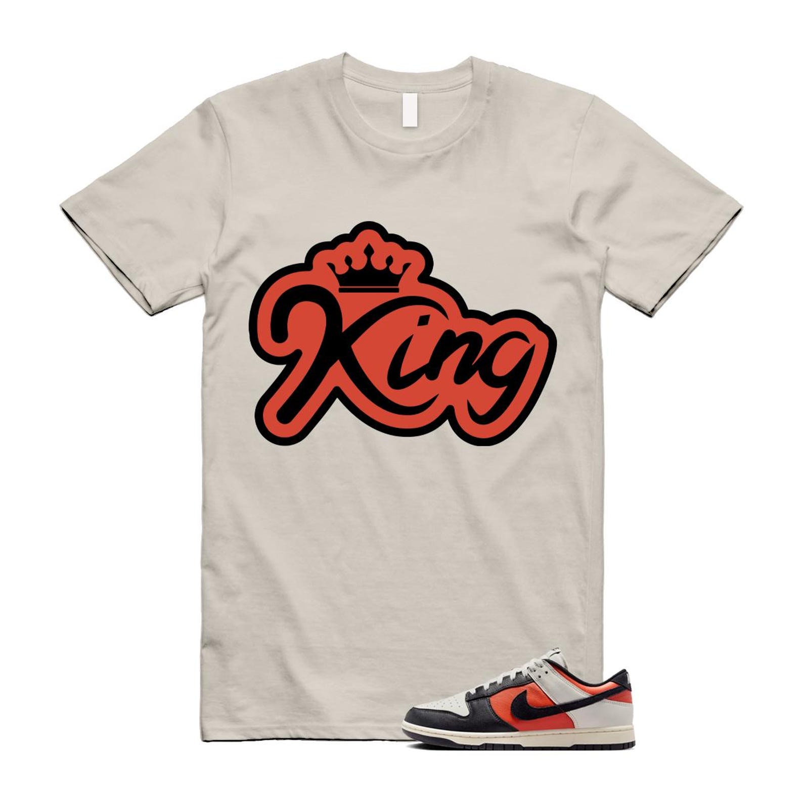 Dunk Vintage Coral Pale Ivory Phantom Black Low T Shirt Match K2 HQ4988-030 T-Shirt, Sneaker Match Tee