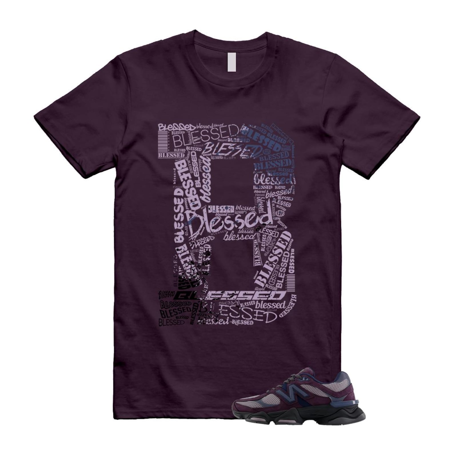 9060 Plum Brown Ice Wine Dark Arctic Grey T Shirt Match B U9060RFC T-Shirt, Sneaker Match Tee