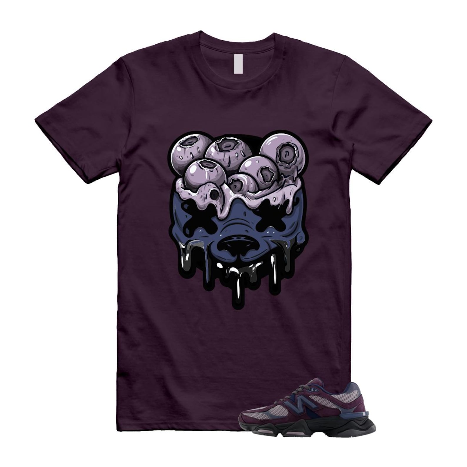 9060 Plum Brown Ice Wine Dark Arctic Grey T Shirt Match DBEAR U9060RFC T-Shirt, Sneaker Match Tee