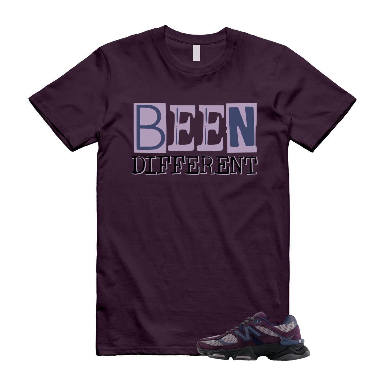 9060 Plum Brown Ice Wine Dark Arctic Grey T Shirt Match BEEN U9060RFC T-Shirt, Sneaker Match Tee