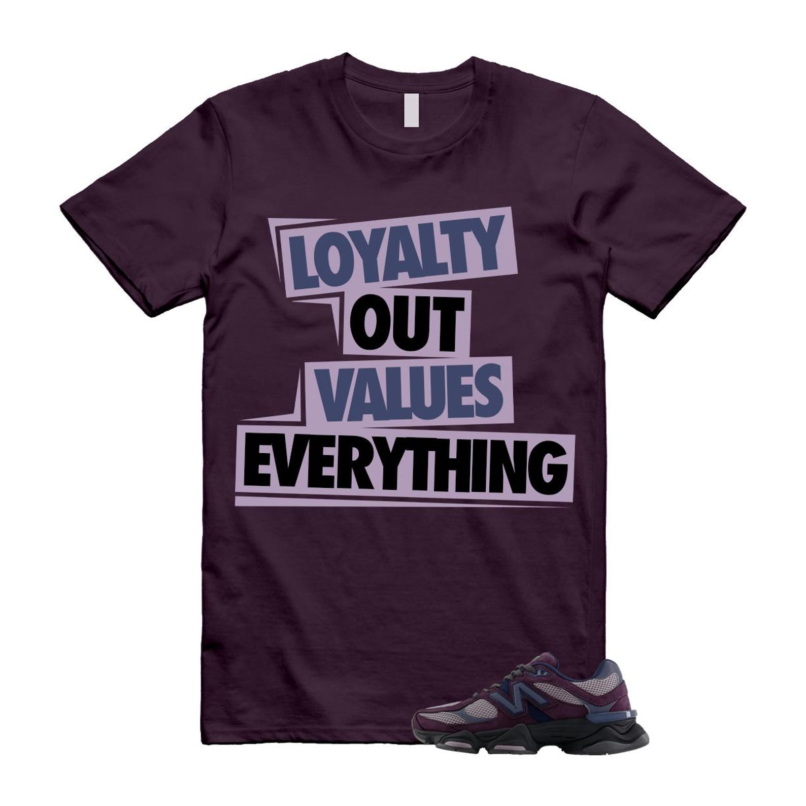 9060 Plum Brown Ice Wine Dark Arctic Grey T Shirt Match LOVE U9060RFC T-Shirt, Sneaker Match Tee
