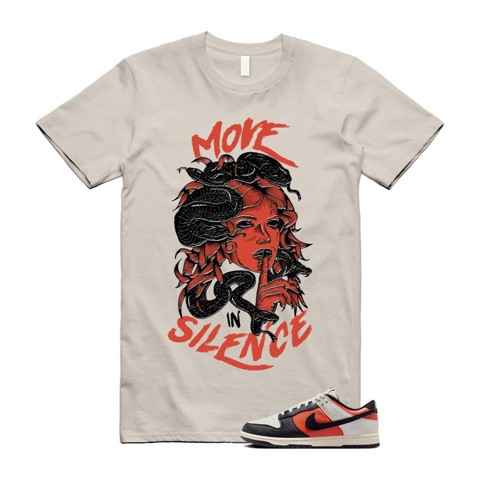 Dunk Vintage Coral Pale Ivory Phantom Black Low T Shirt Match MIS HQ4988-030 T-Shirt, Sneaker Match Tee