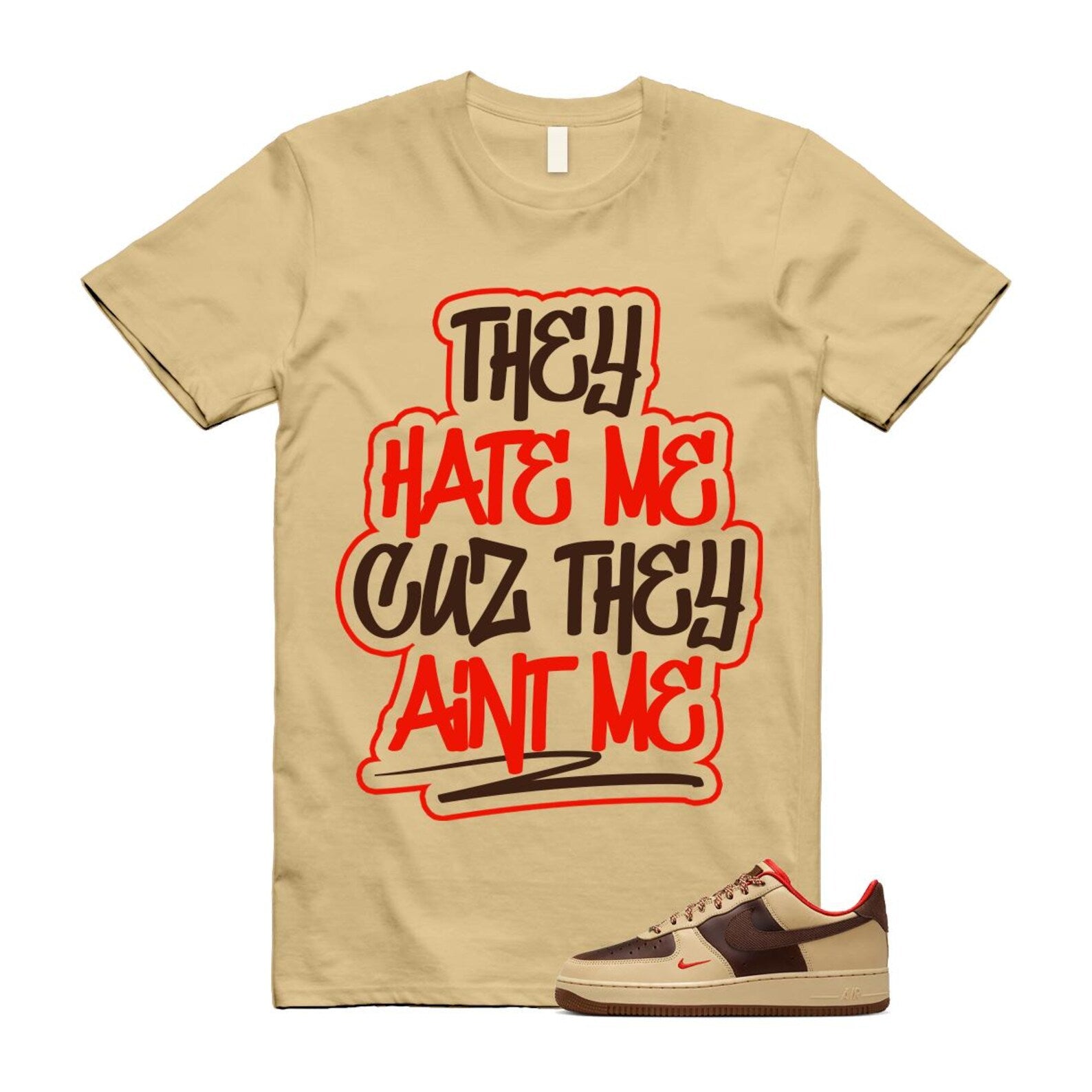 Air Force 1 Low '07 Light British Tan T Shirt Match AINT HQ3447-222 T-Shirt, Sneaker Match Tee