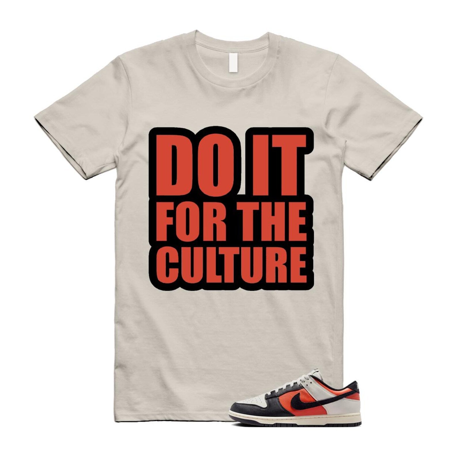 Dunk Vintage Coral Pale Ivory Phantom Black Low T Shirt Match CULTURE HQ4988-030 T-Shirt, Sneaker Match Tee