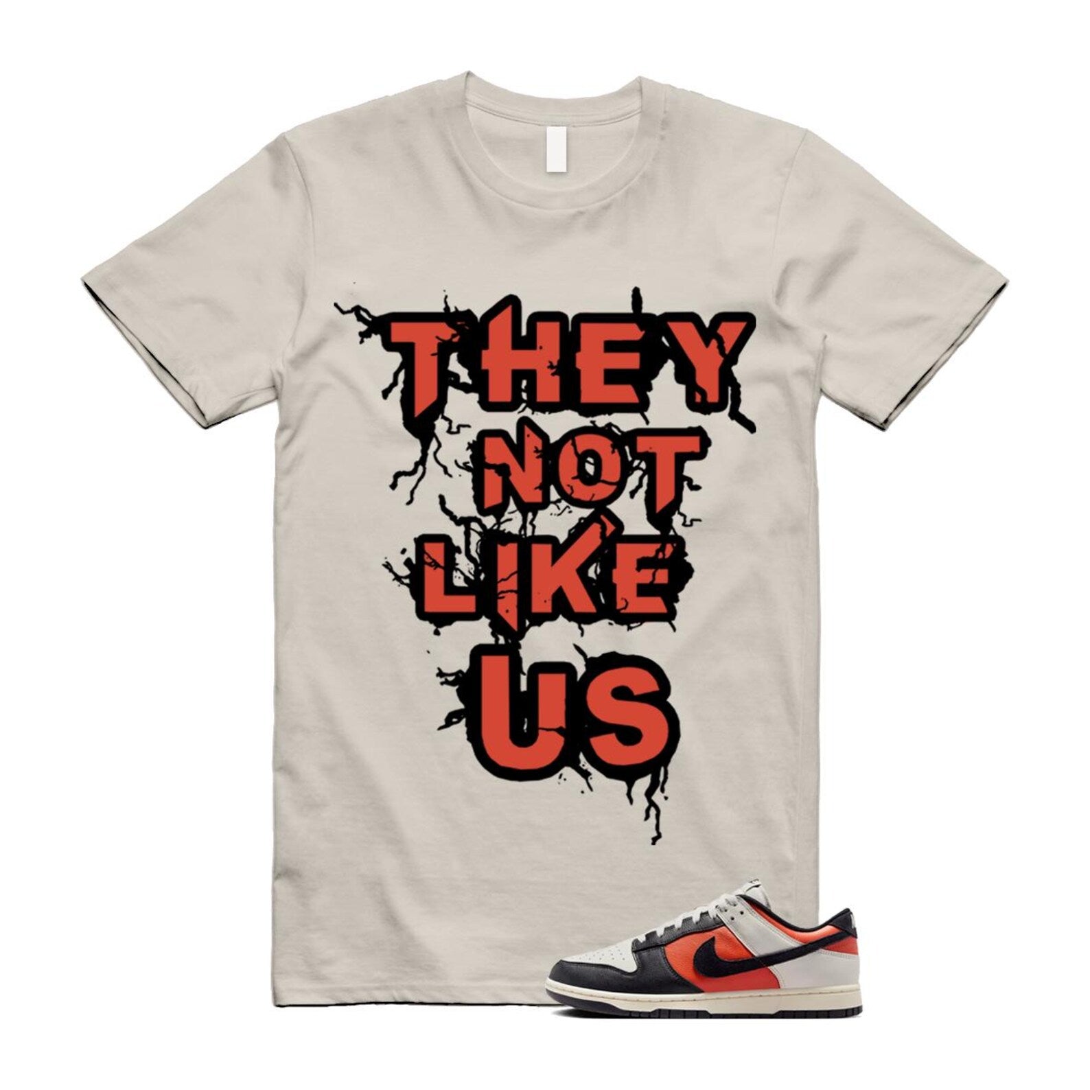 Dunk Vintage Coral Pale Ivory Phantom Black Low T Shirt Match US HQ4988-030 T-Shirt, Sneaker Match Tee