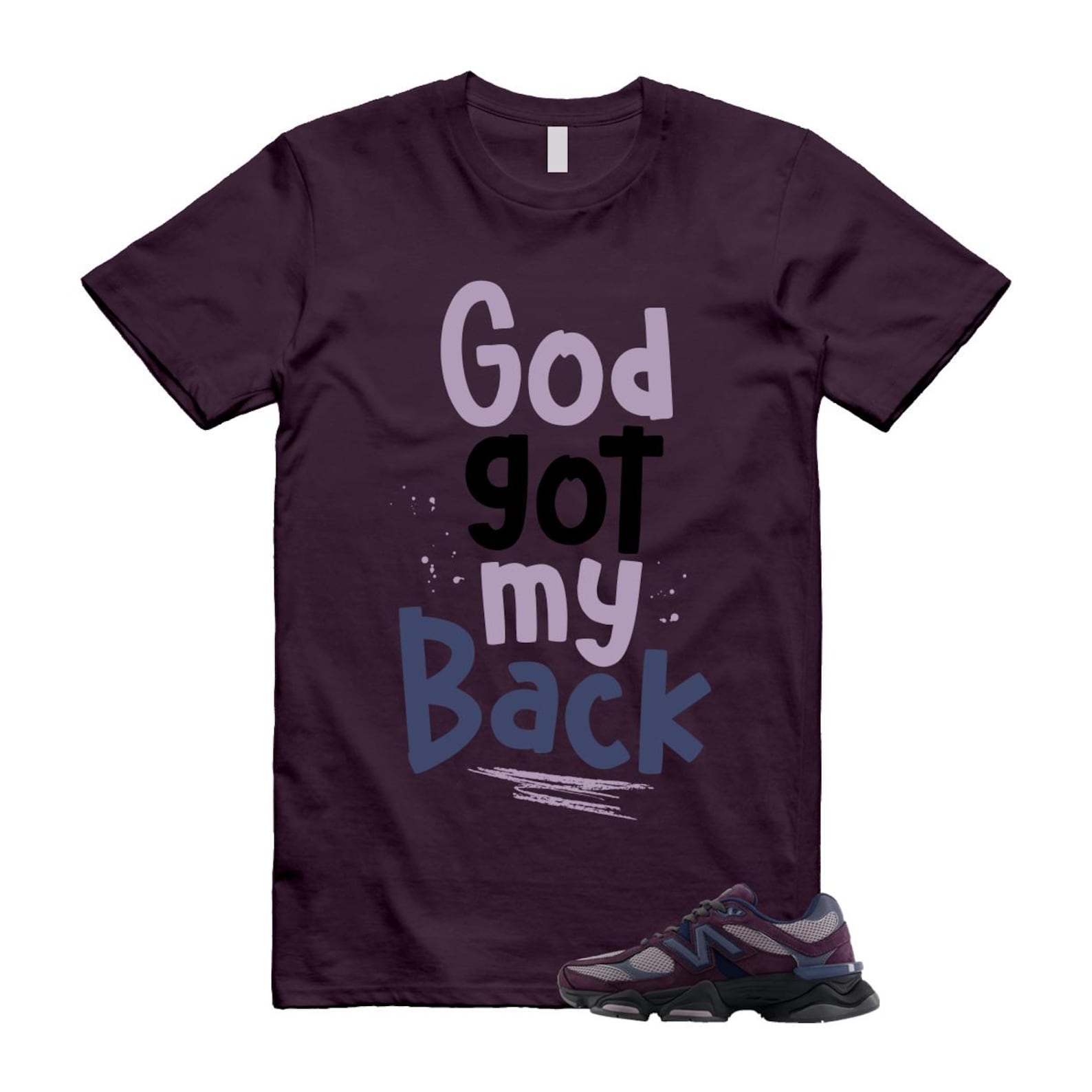 9060 Plum Brown Ice Wine Dark Arctic Grey T Shirt Match GOD U9060RFC T-Shirt, Sneaker Match Tee