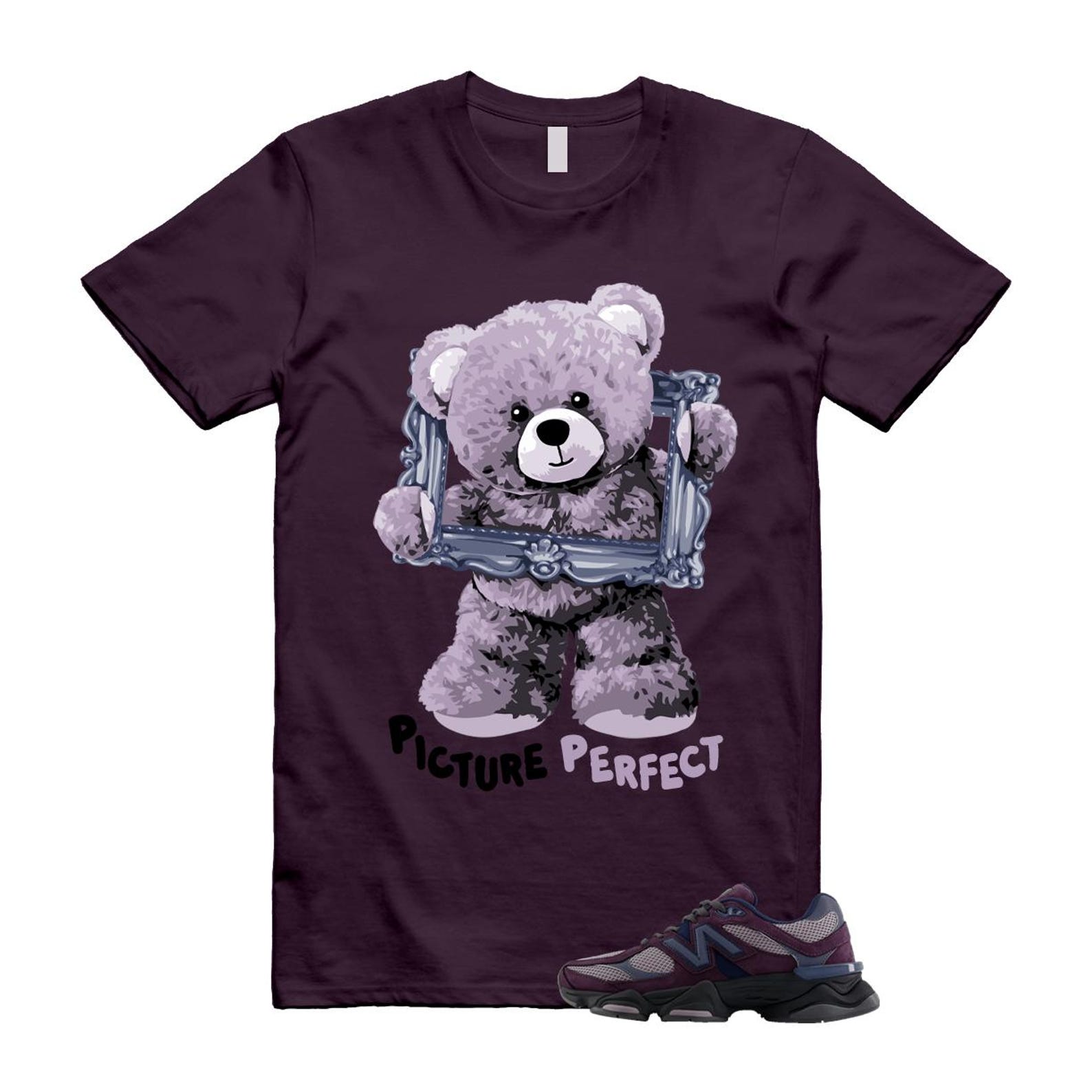 9060 Plum Brown Ice Wine Dark Arctic Grey T Shirt Match PIC U9060RFC T-Shirt, Sneaker Match Tee
