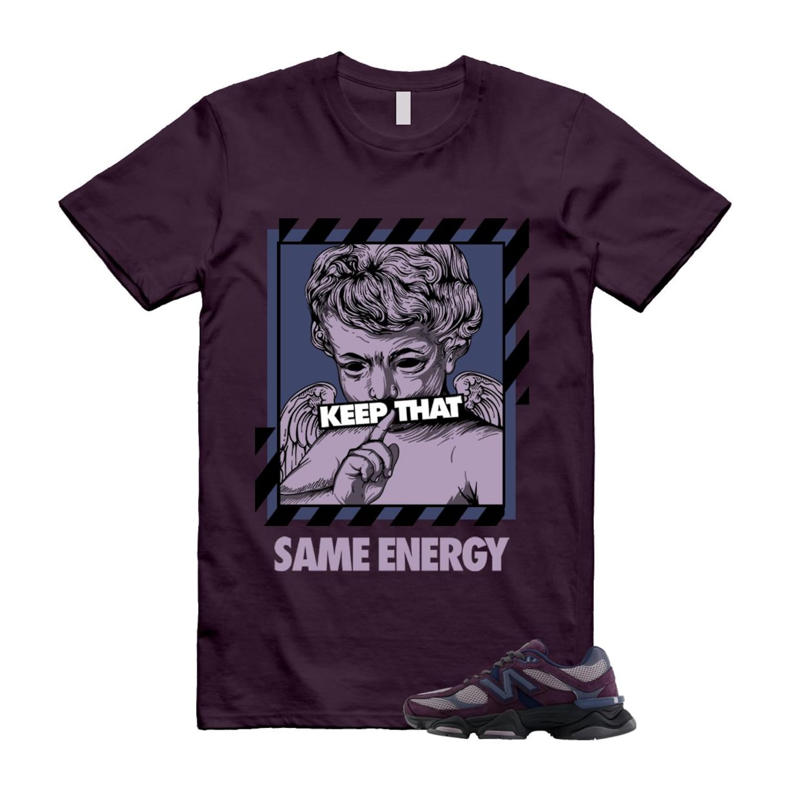 9060 Plum Brown Ice Wine Dark Arctic Grey T Shirt Match ENERGY U9060RFC T-Shirt, Sneaker Match Tee