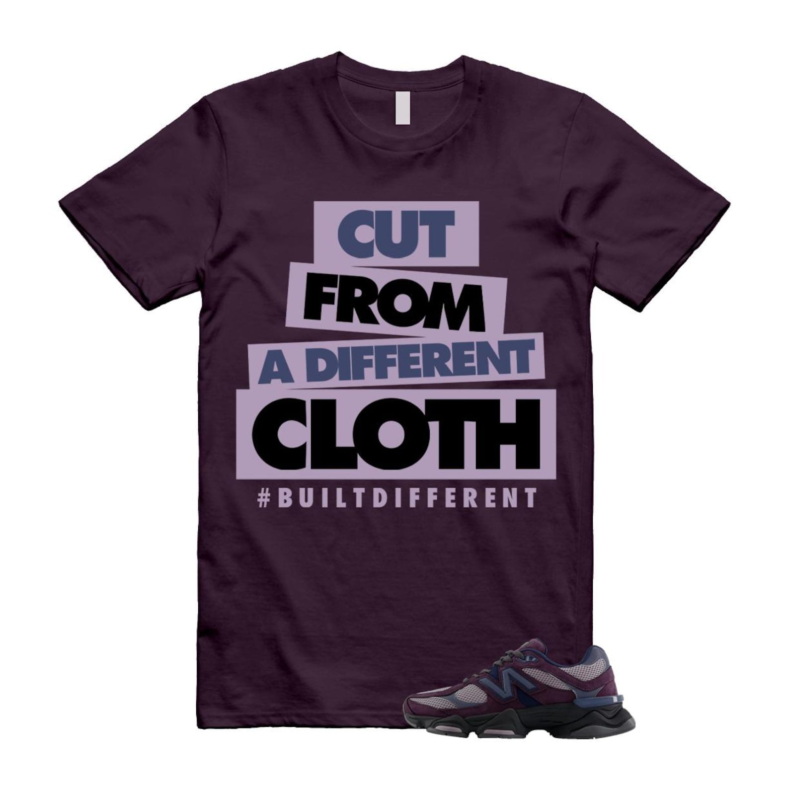 9060 Plum Brown Ice Wine Dark Arctic Grey T Shirt Match CLOTH U9060RFC T-Shirt, Sneaker Match Tee
