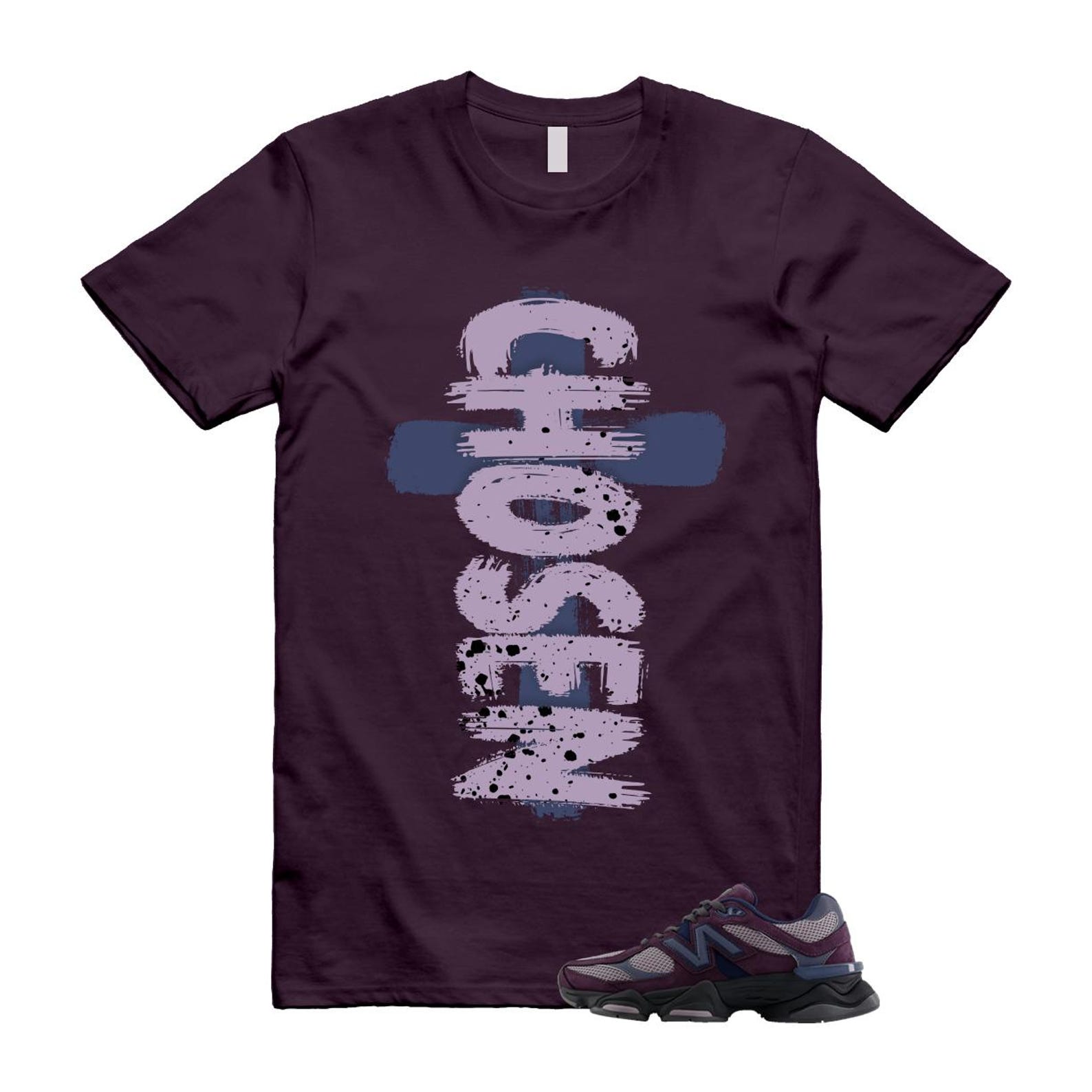 9060 Plum Brown Ice Wine Dark Arctic Grey T Shirt Match CHOSEN U9060RFC T-Shirt, Sneaker Match Tee