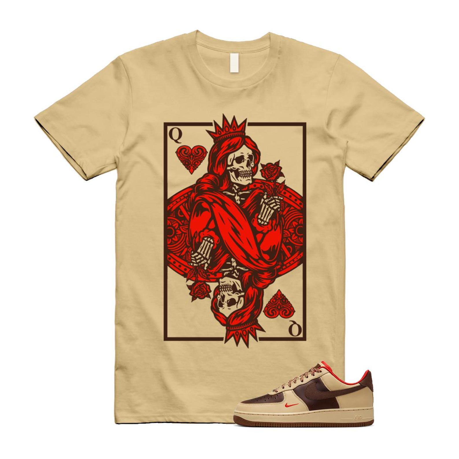 Air Force 1 Low '07 Light British Tan T Shirt Match QC HQ3447-222 T-Shirt, Sneaker Match Tee