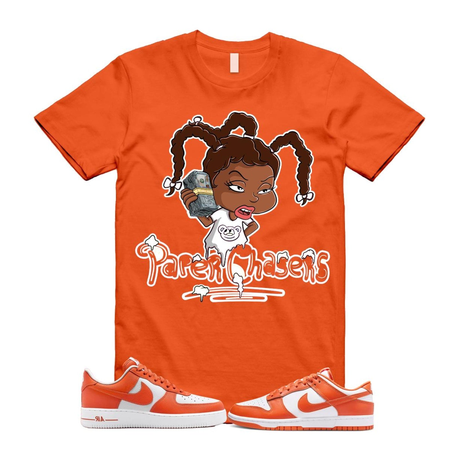 Dunk Cosmic Clay White Orange Low Air Force 1 '07 T Shirt Match PC DV0833-114 T-Shirt, Sneaker Match Tee