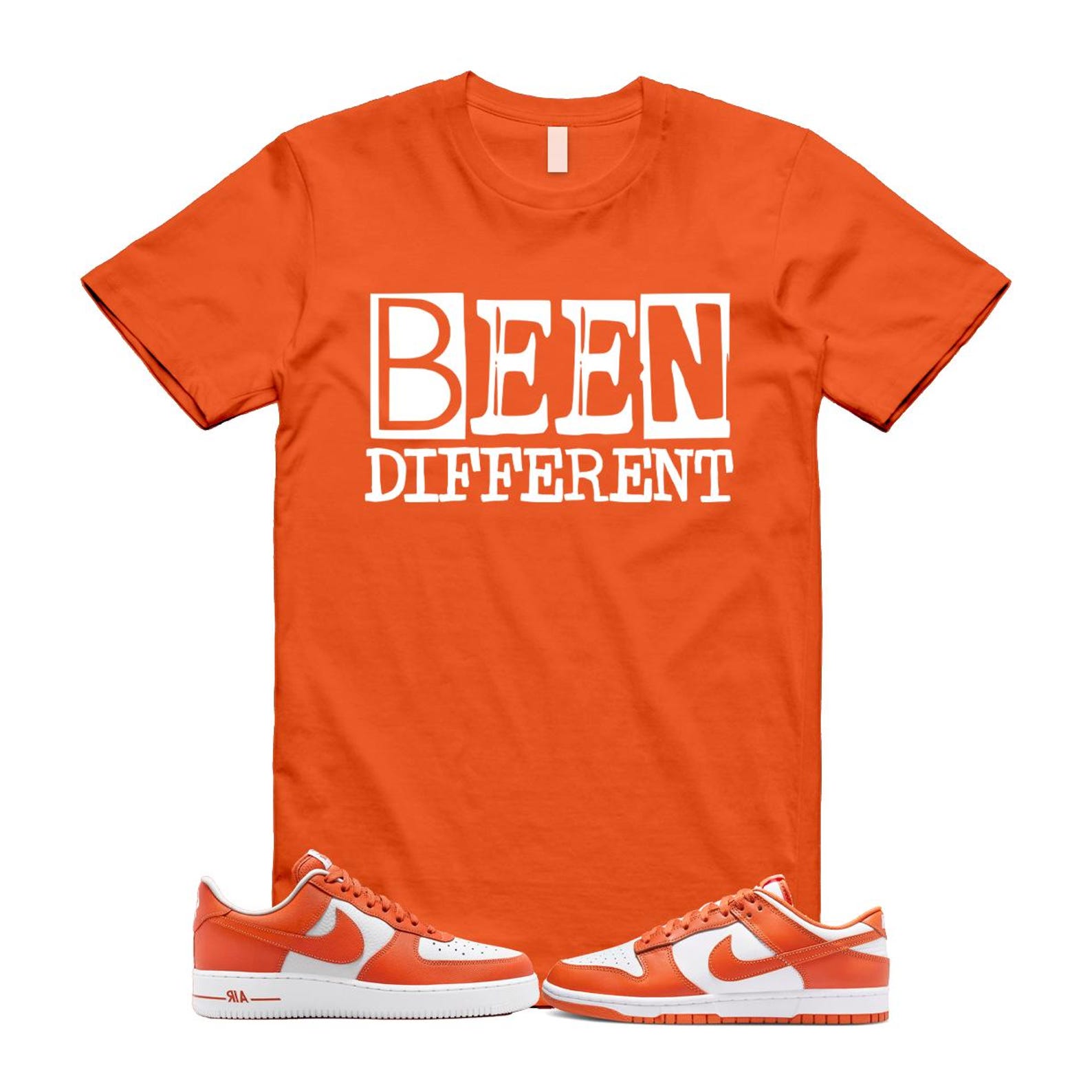 Dunk Cosmic Clay White Orange Low Air Force 1 '07 T Shirt Match BEEN DV0833-114 T-Shirt, Sneaker Match Tee