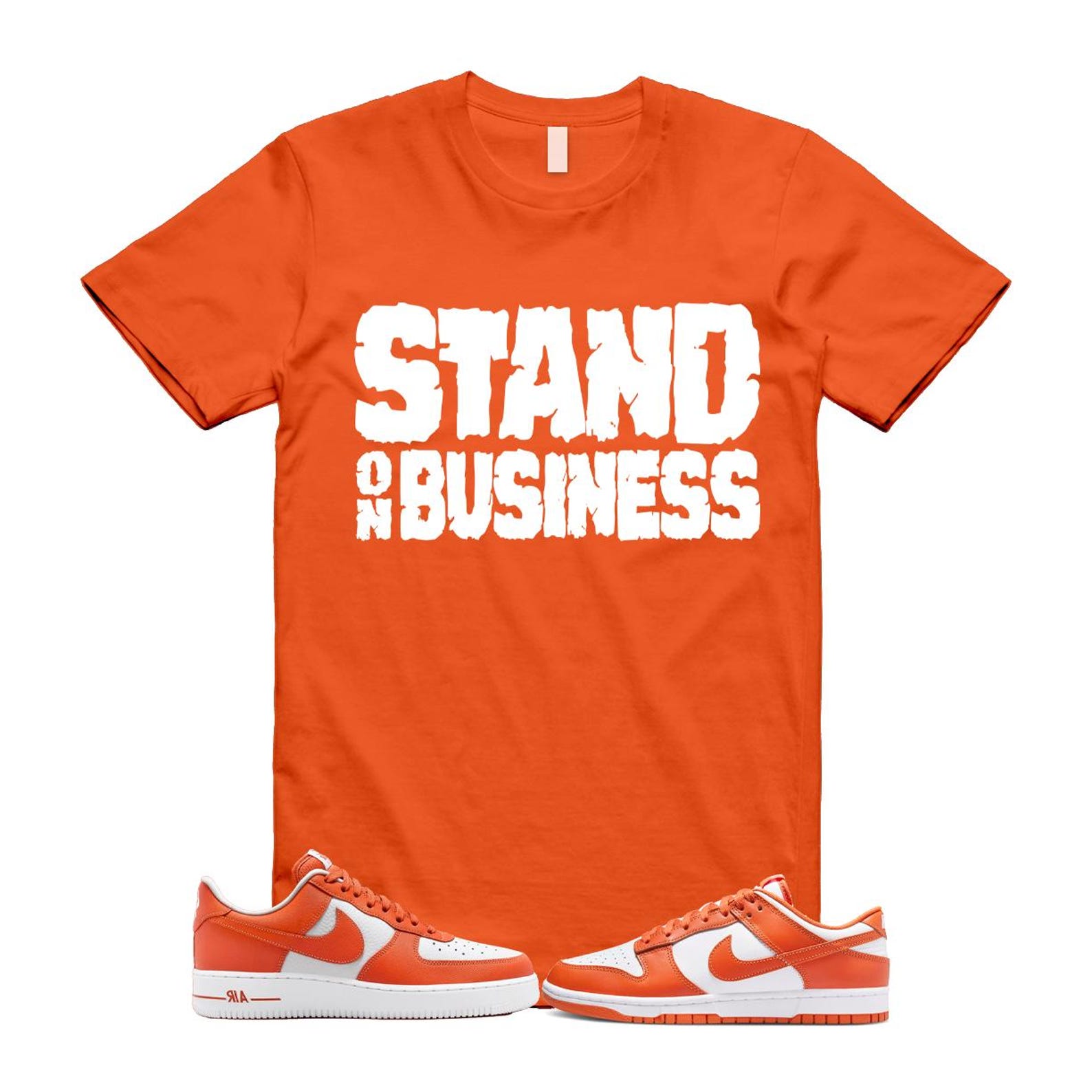 Dunk Cosmic Clay White Orange Low Air Force 1 '07 T Shirt Match Stand On Business DV0833-114 T-Shirt, Sneaker Match Tee