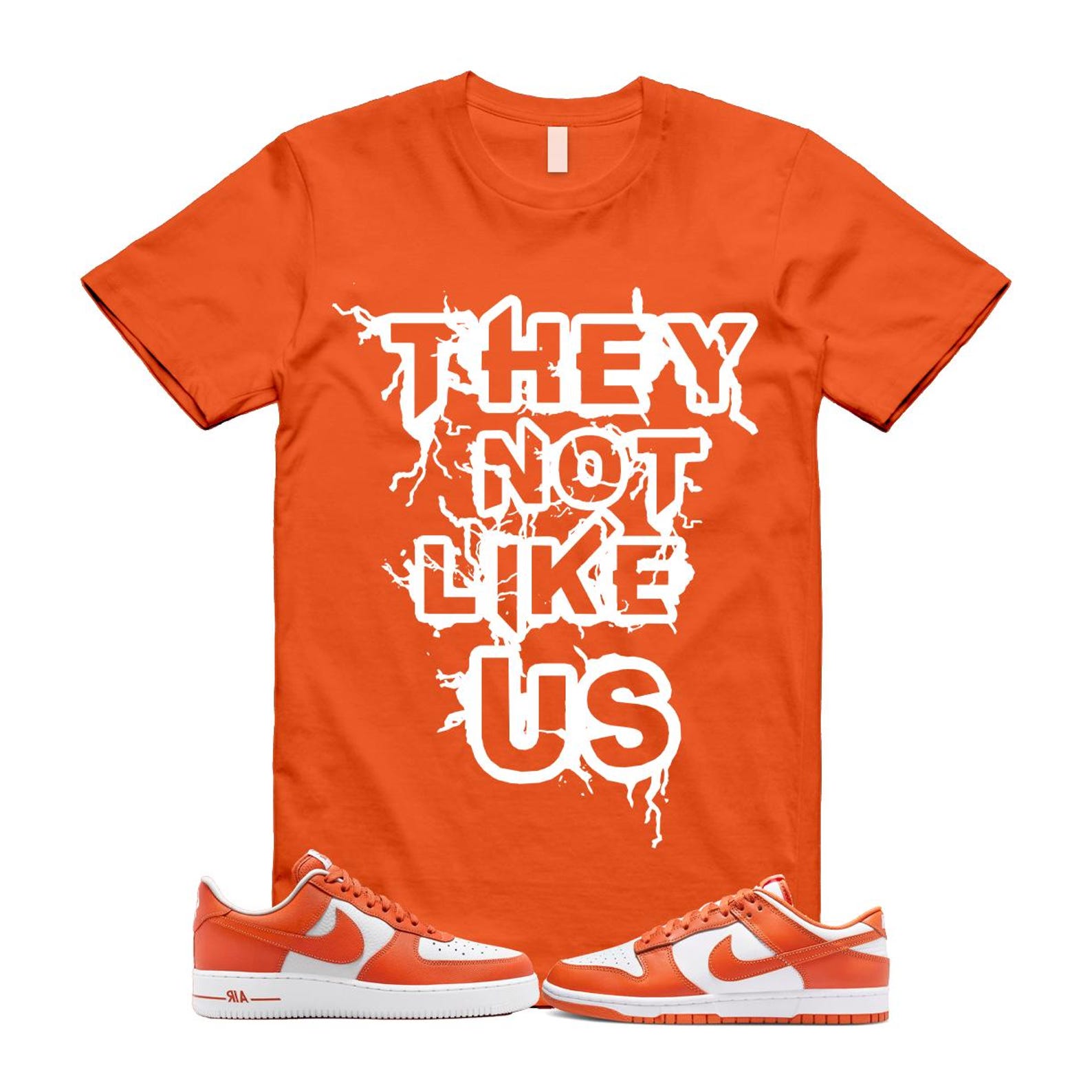 Dunk Cosmic Clay White Orange Low Air Force 1 '07 T Shirt Match US DV0833-114 T-Shirt, Sneaker Match Tee