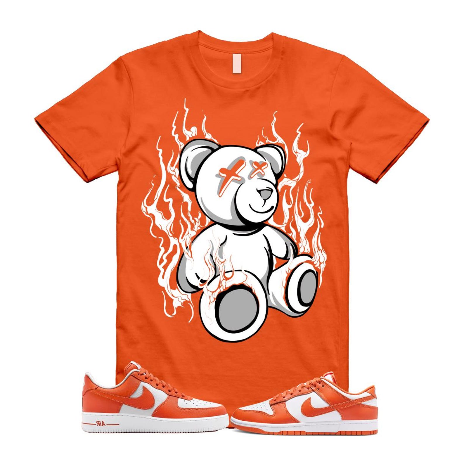 Dunk Cosmic Clay White Orange Low Air Force 1 '07 T Shirt Match LIT DV0833-114 T-Shirt, Sneaker Match Tee
