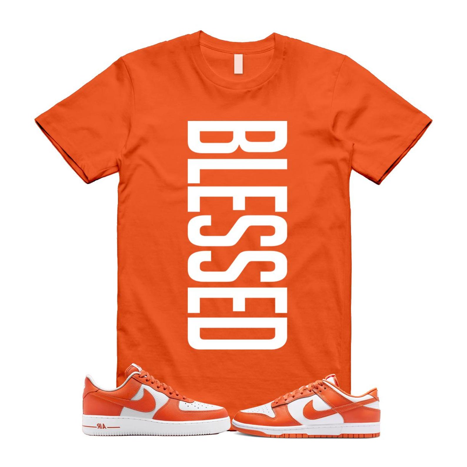 Dunk Cosmic Clay White Orange Low Air Force 1 '07 T Shirt Match VERTBLS DV0833-114 T-Shirt, Sneaker Match Tee