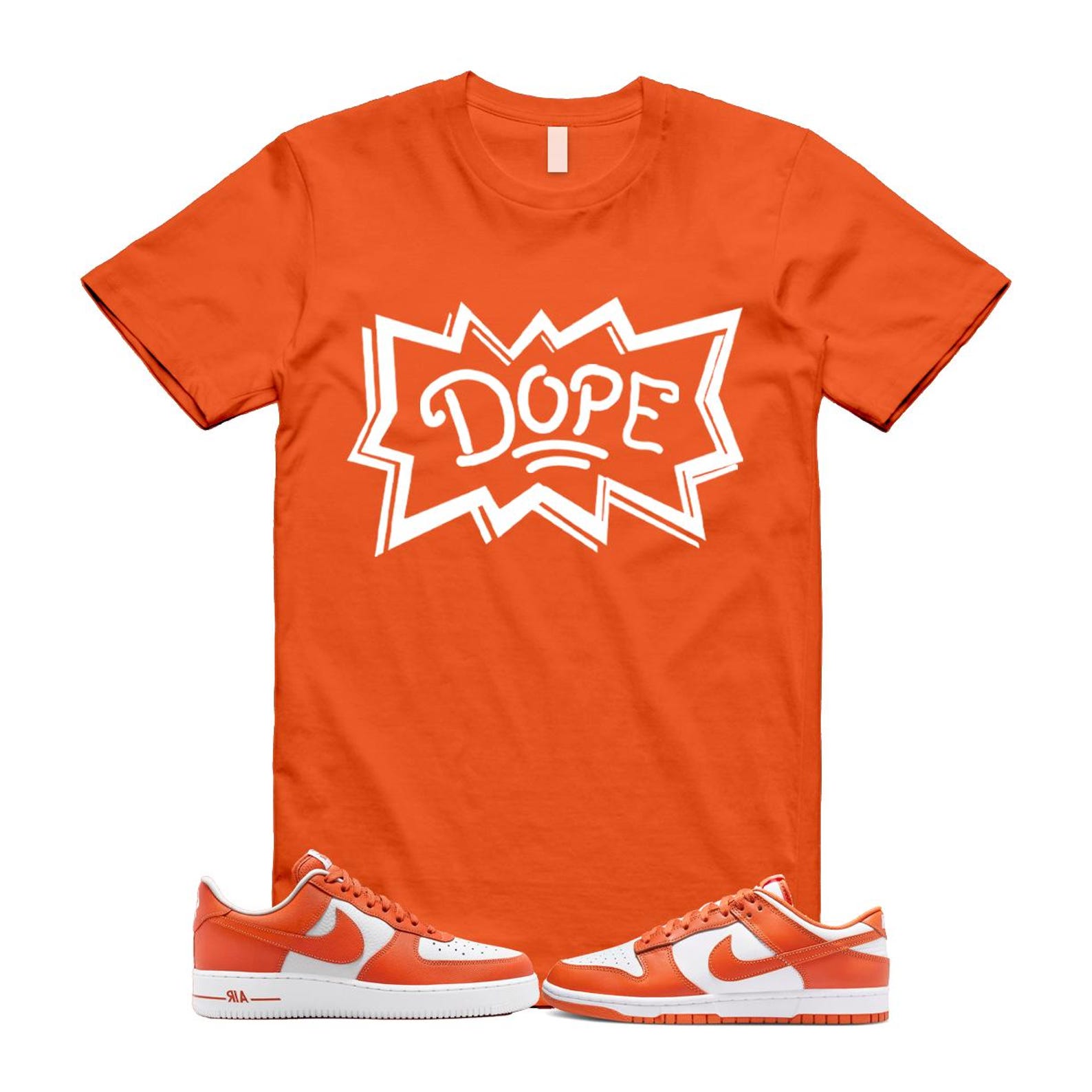 Dunk Cosmic Clay White Orange Low Air Force 1 '07 T Shirt Match DOPE DV0833-114 T-Shirt, Sneaker Match Tee