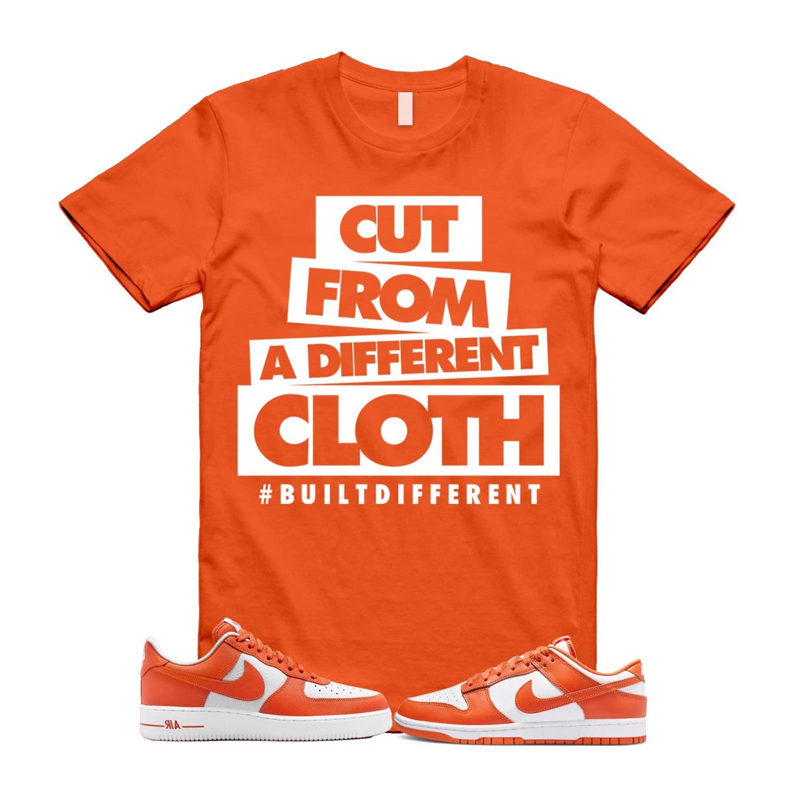 Dunk Cosmic Clay White Orange Low Air Force 1 '07 T Shirt Match CLOTH DV0833-114 T-Shirt, Sneaker Match Tee