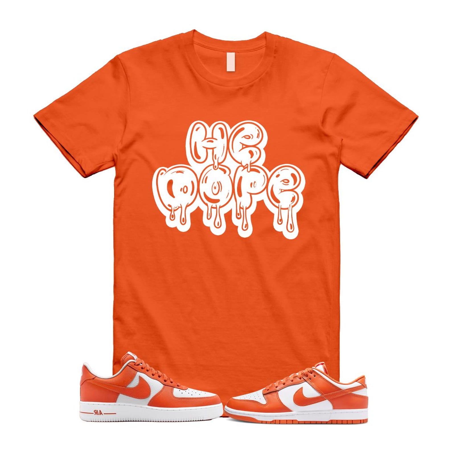 Dunk Cosmic Clay White Orange Low Air Force 1 '07 T Shirt Match HE DV0833-114 T-Shirt, Sneaker Match Tee