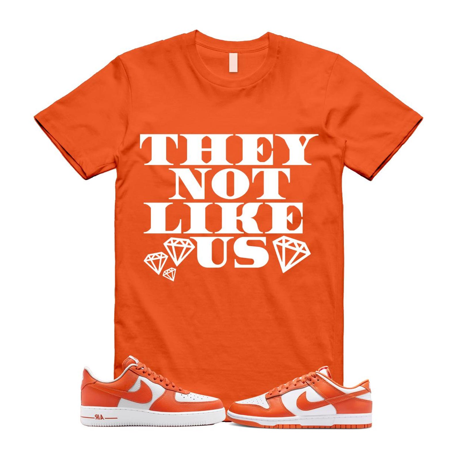 Dunk Cosmic Clay White Orange Low Air Force 1 '07 T Shirt Match US2 DV0833-114 T-Shirt, Sneaker Match Tee