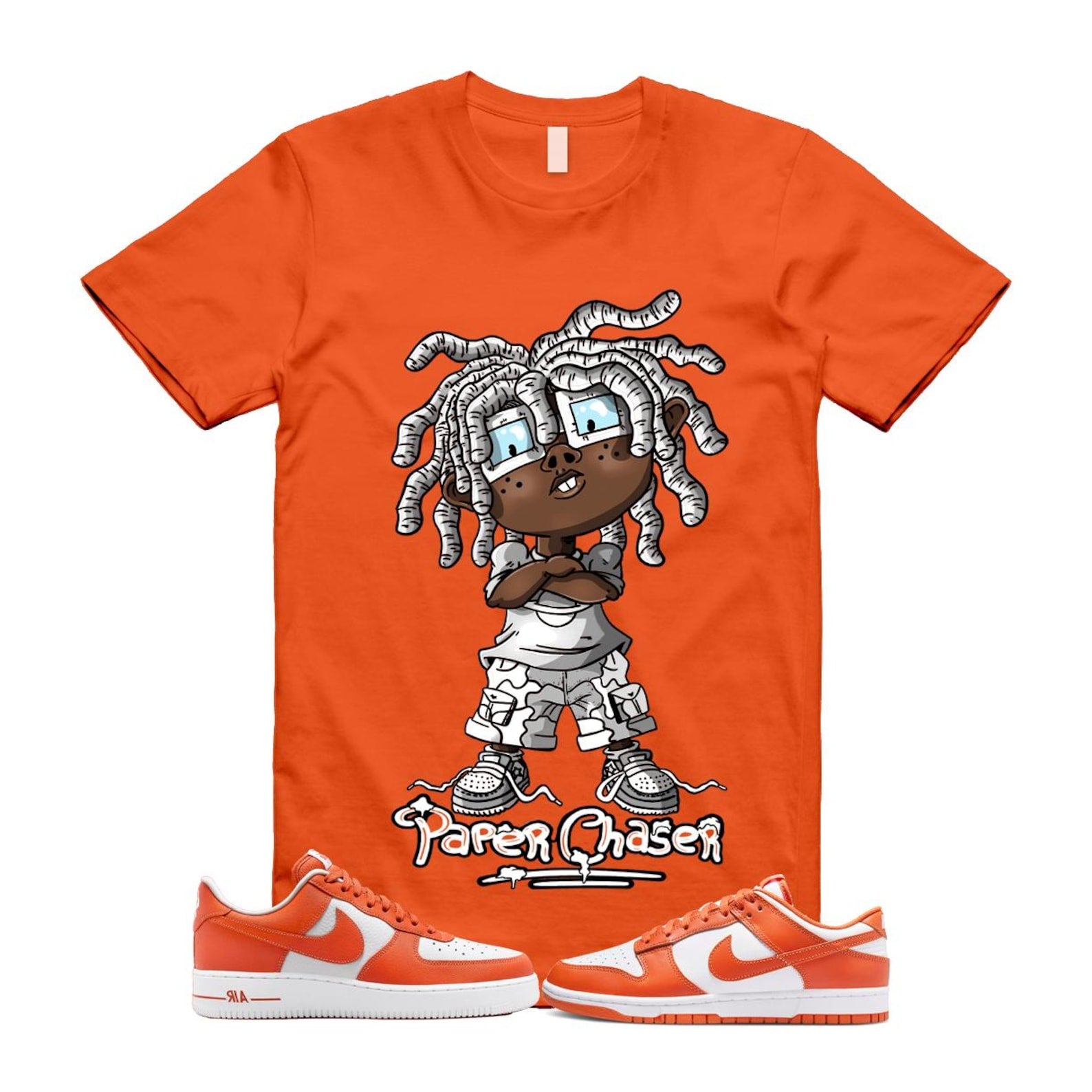 Dunk Cosmic Clay White Orange Low Air Force 1 '07 T Shirt Match CHUCKY DV0833-114 T-Shirt, Sneaker Match Tee