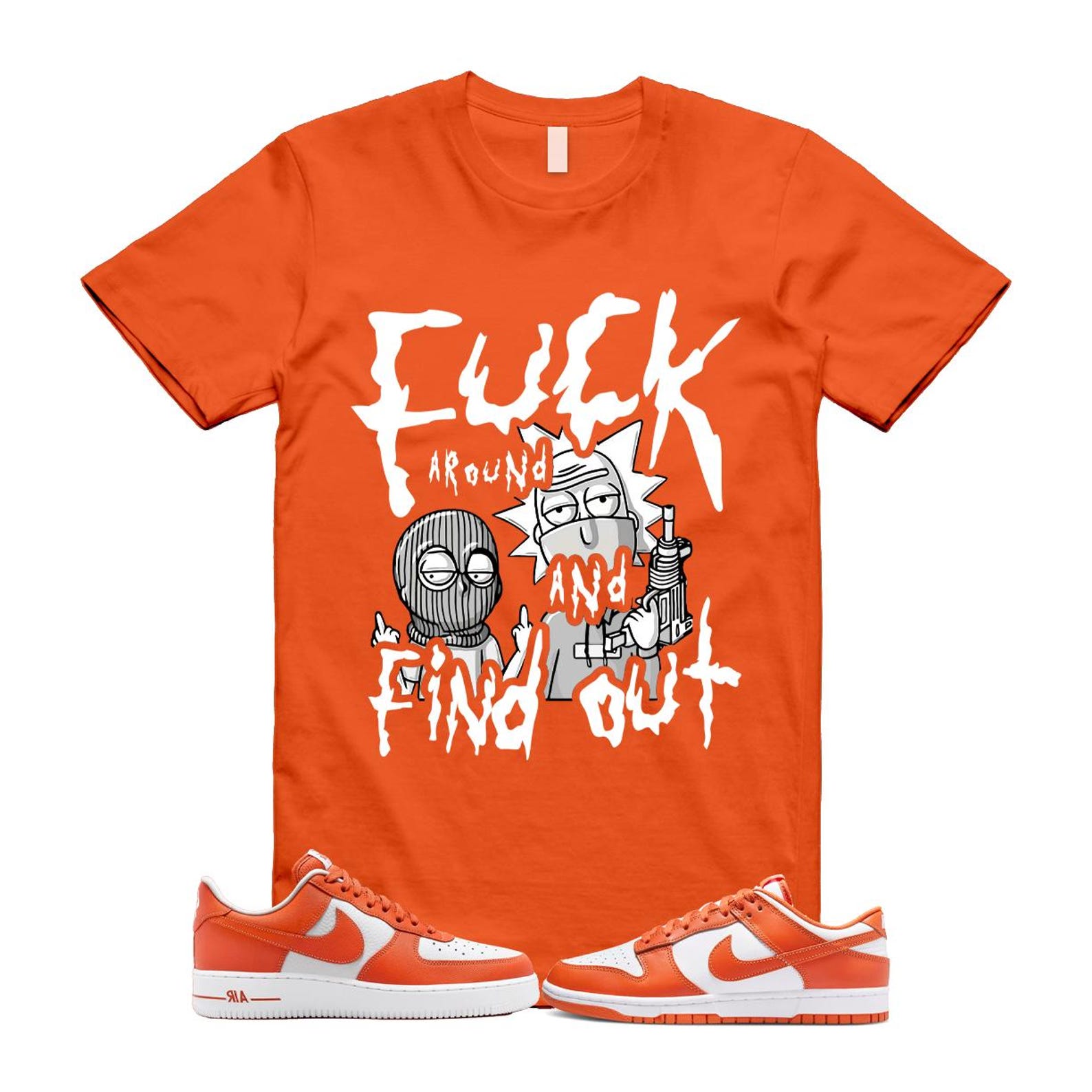 Dunk Cosmic Clay White Orange Low Air Force 1 '07 T Shirt Match MORTY DV0833-114 T-Shirt, Sneaker Match Tee