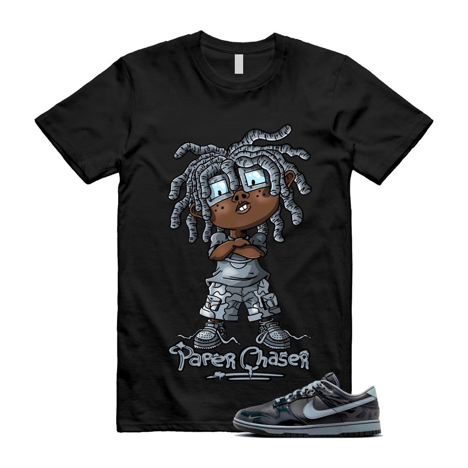 Dunk Berlin Black Off Noir Cool Grey Jade Horizon Low T Shirt Match CHUCKY FZ3053-001 T-Shirt, Sneaker Match Tee