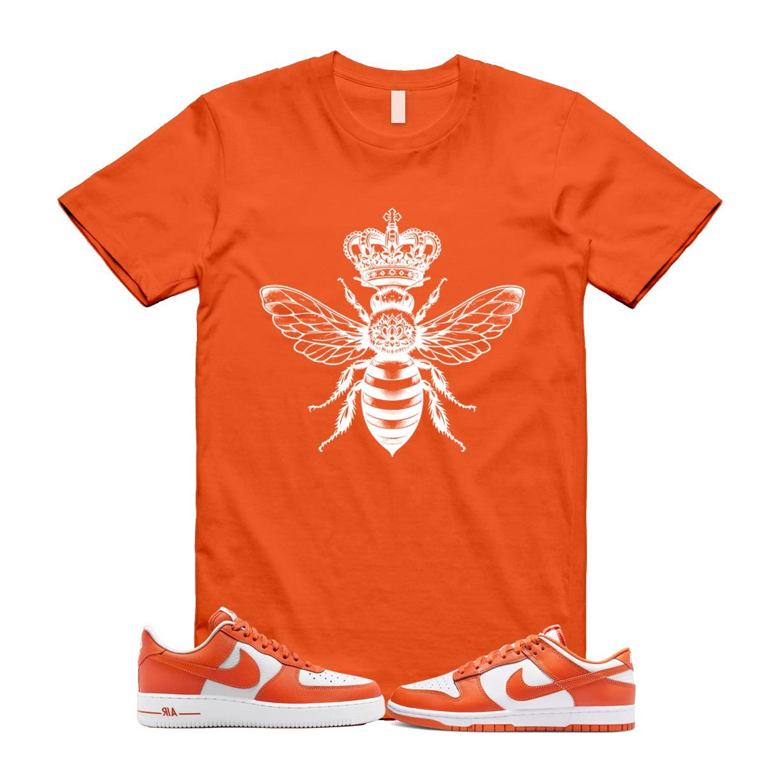 Dunk Cosmic Clay White Orange Low Air Force 1 '07 T Shirt Match BEE DV0833-114 T-Shirt, Sneaker Match Tee