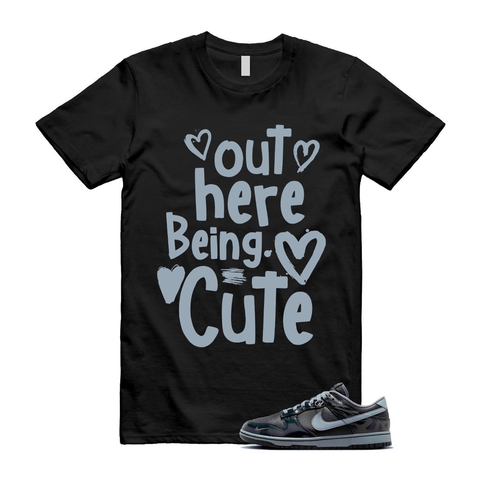 Dunk Berlin Black Off Noir Cool Grey Jade Horizon Low T Shirt Match Out Here Being Cute FZ3053-001 T-Shirt, Sneaker Match Tee