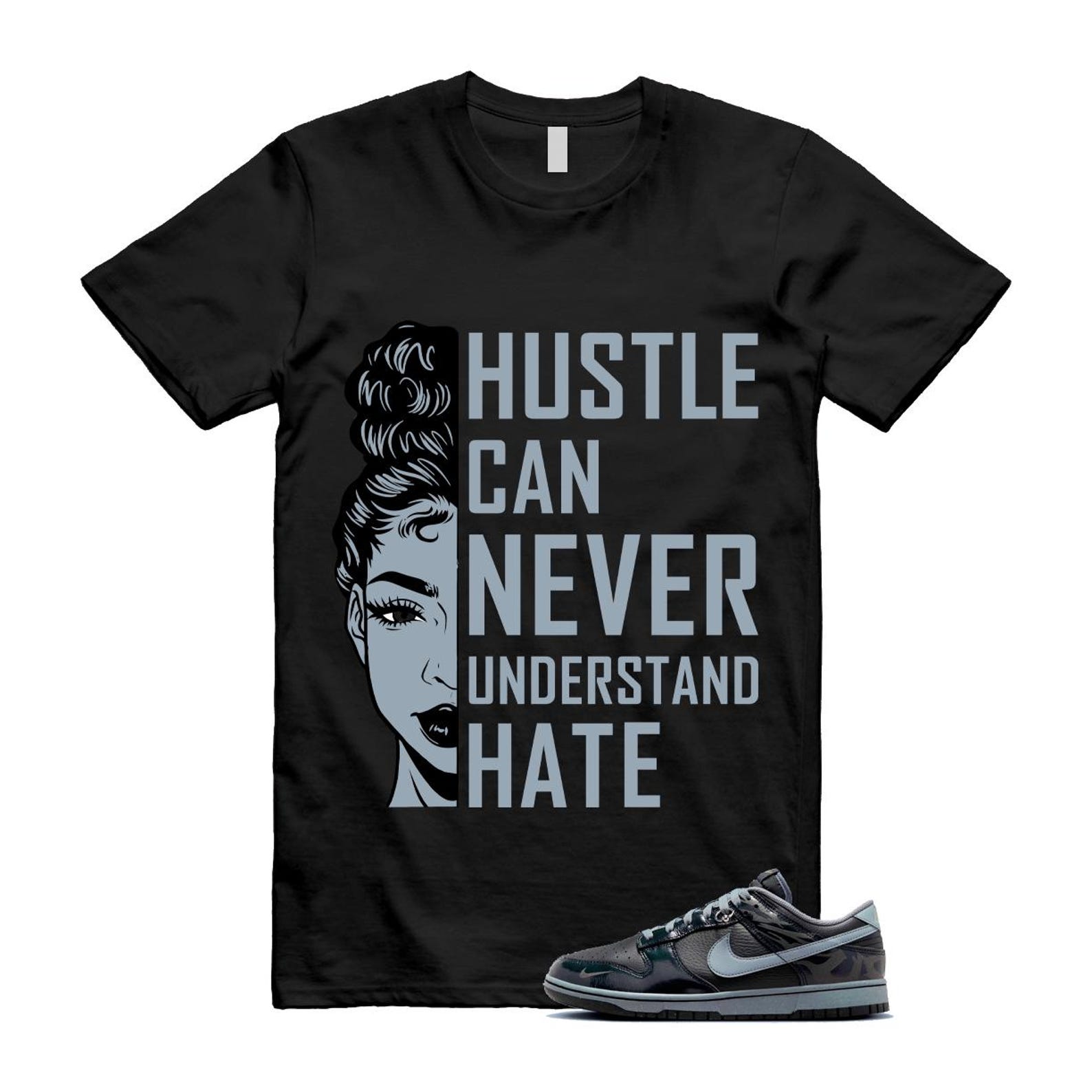 Dunk Berlin Black Off Noir Cool Grey Jade Horizon Low T Shirt Match HUSTLE FZ3053-001 T-Shirt, Sneaker Match Tee