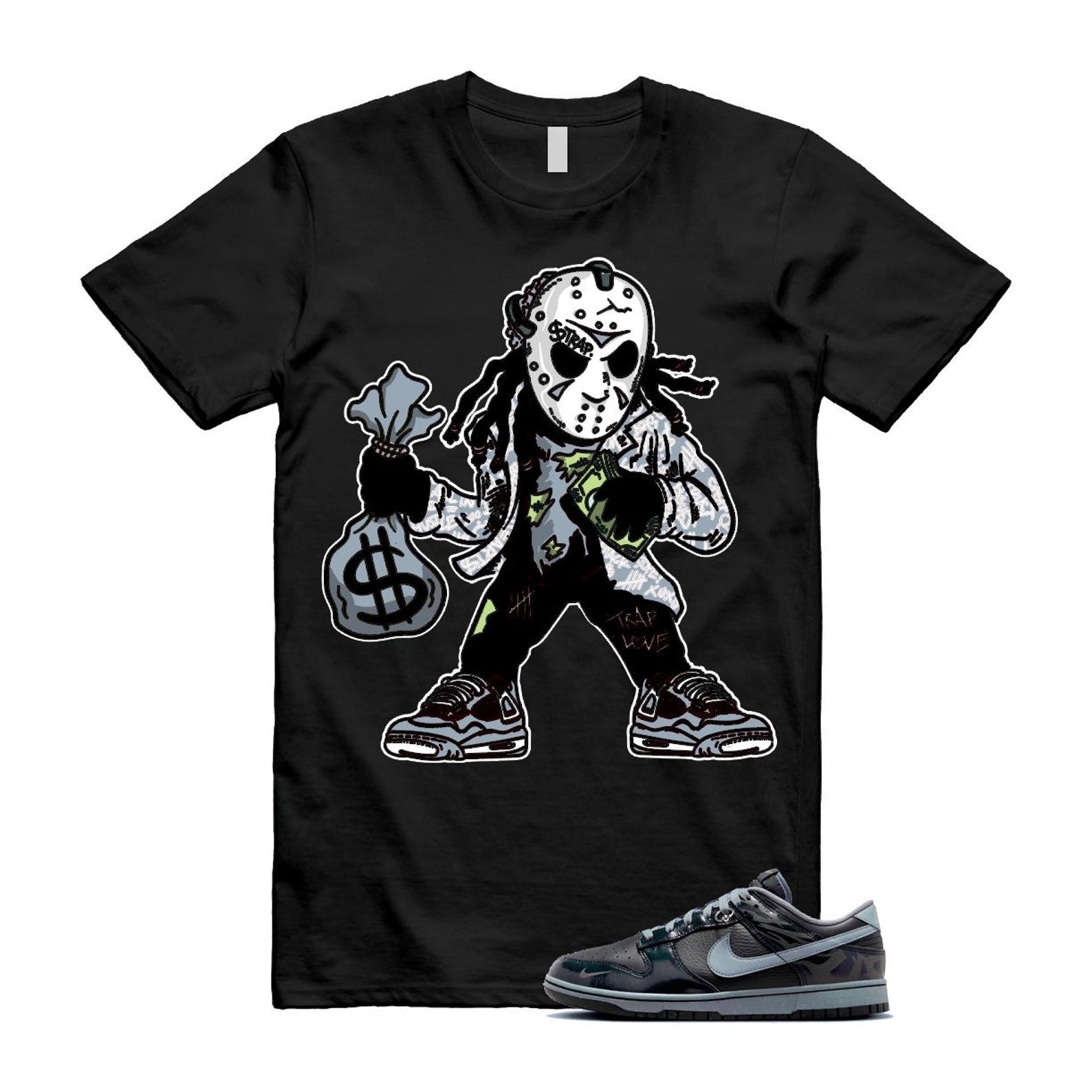 Dunk Berlin Black Off Noir Cool Grey Jade Horizon Low T Shirt Match JASON FZ3053-001 T-Shirt, Sneaker Match Tee